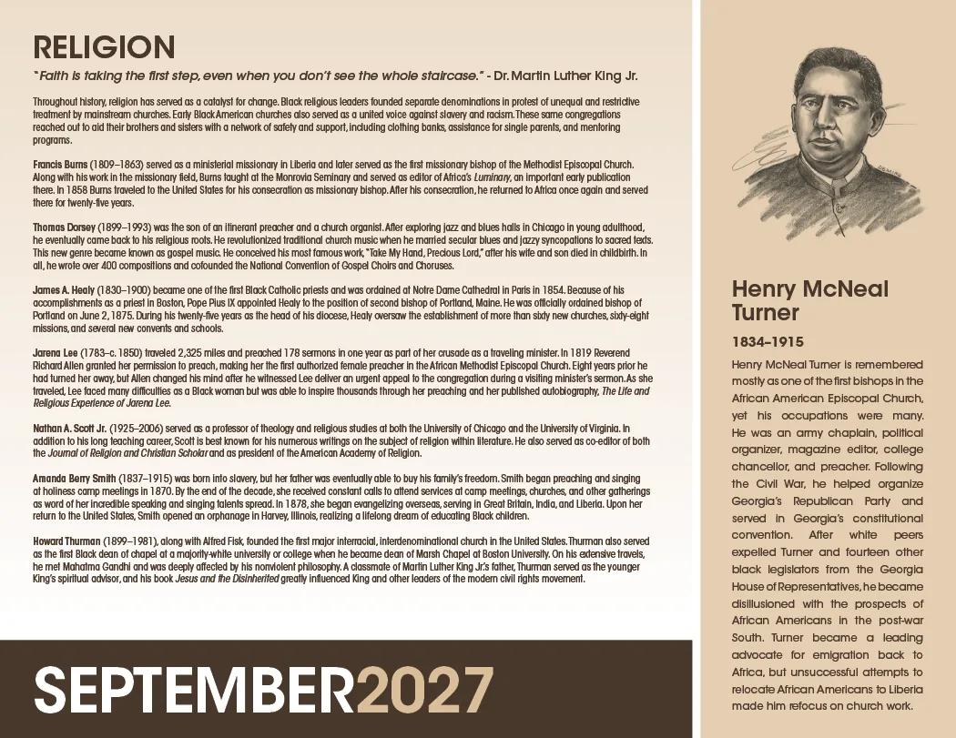 African American Heritage Barack Obama Calendar - 19 x 11 in - product view 14