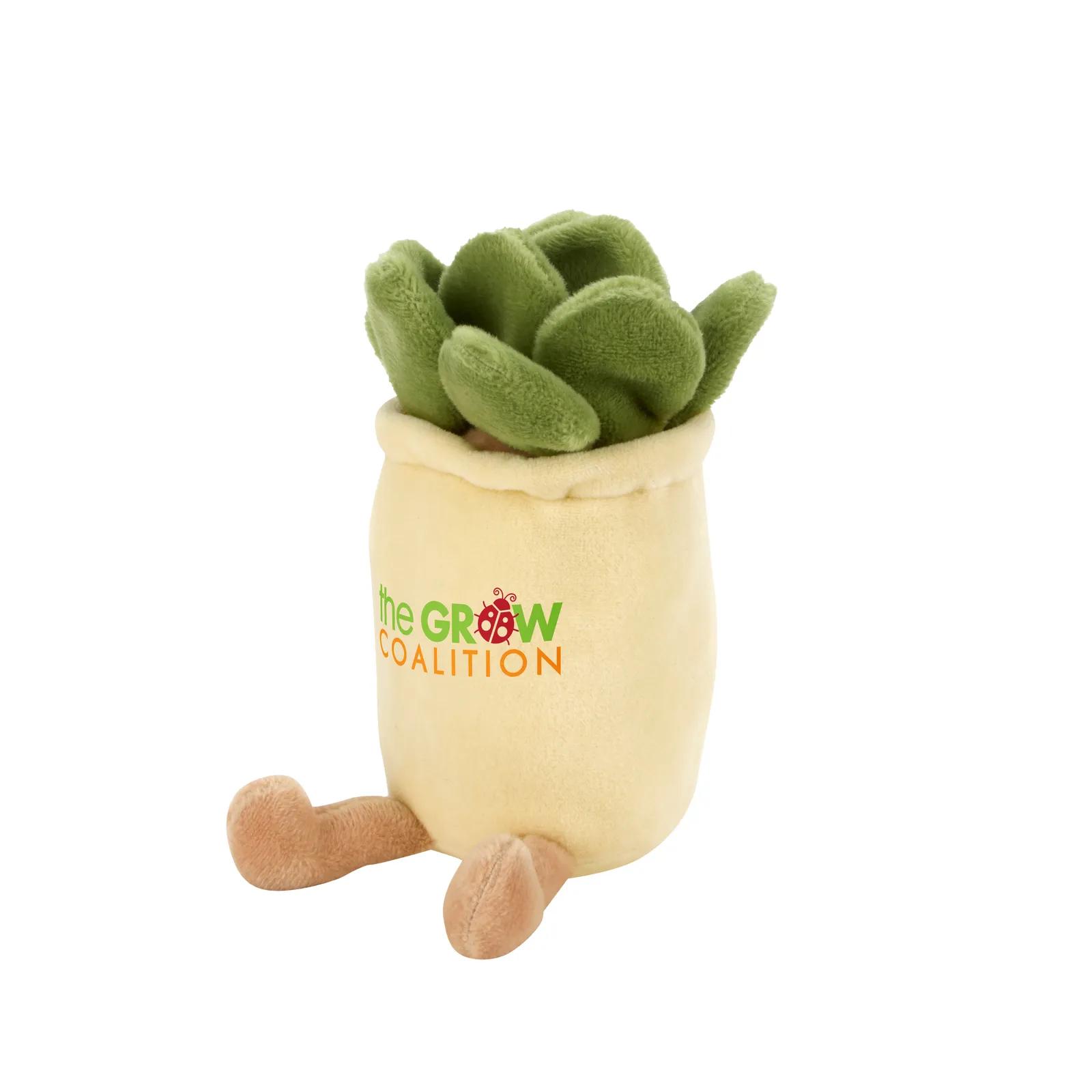Potted Plush Plant Toy Weighted Bottom Polyester - 7-9.5 in - product view 7