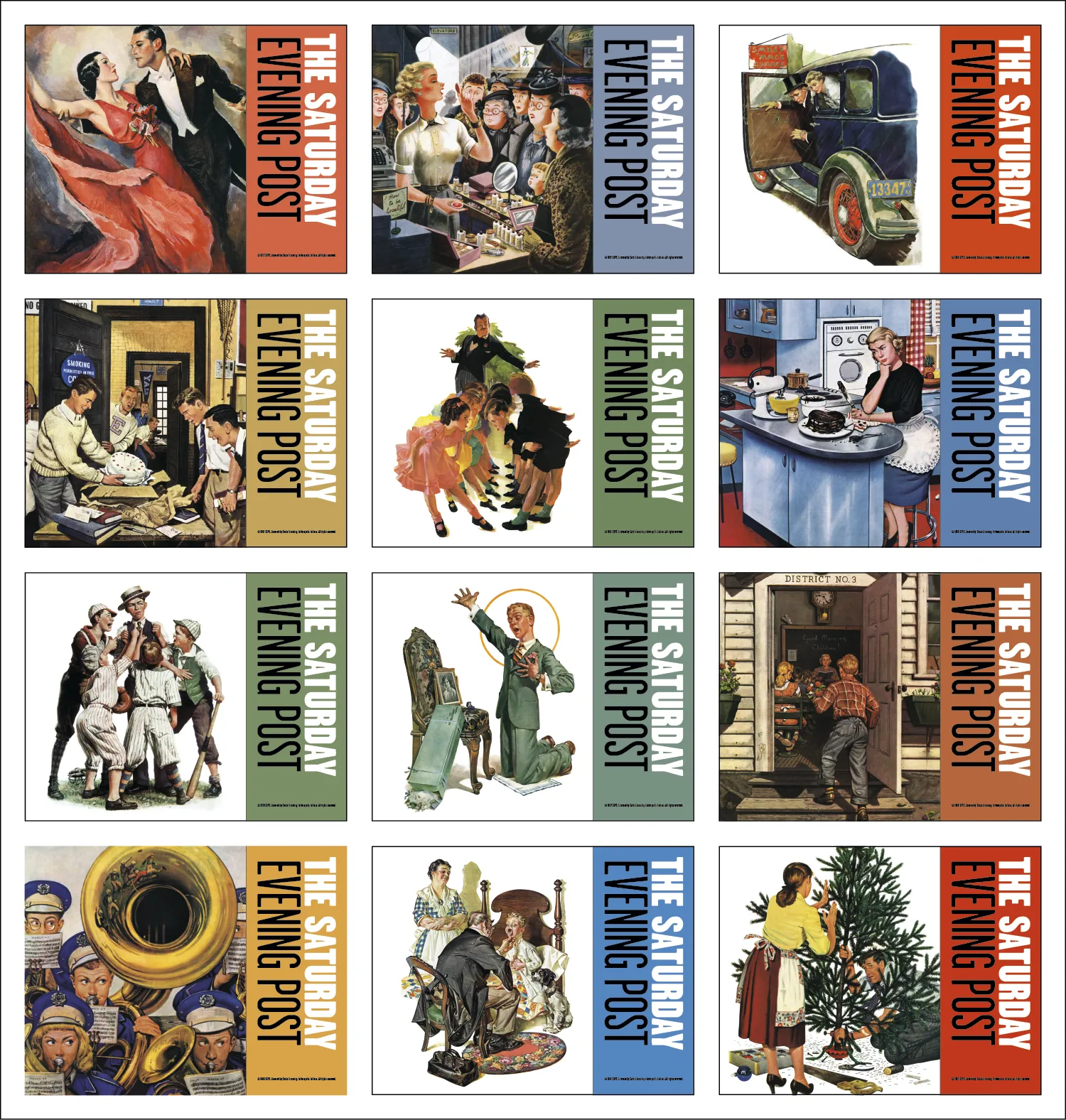 Saturday Evening Post Spiral Wall Calendar FSC Paper - 18.5 x 11 in - product view 21