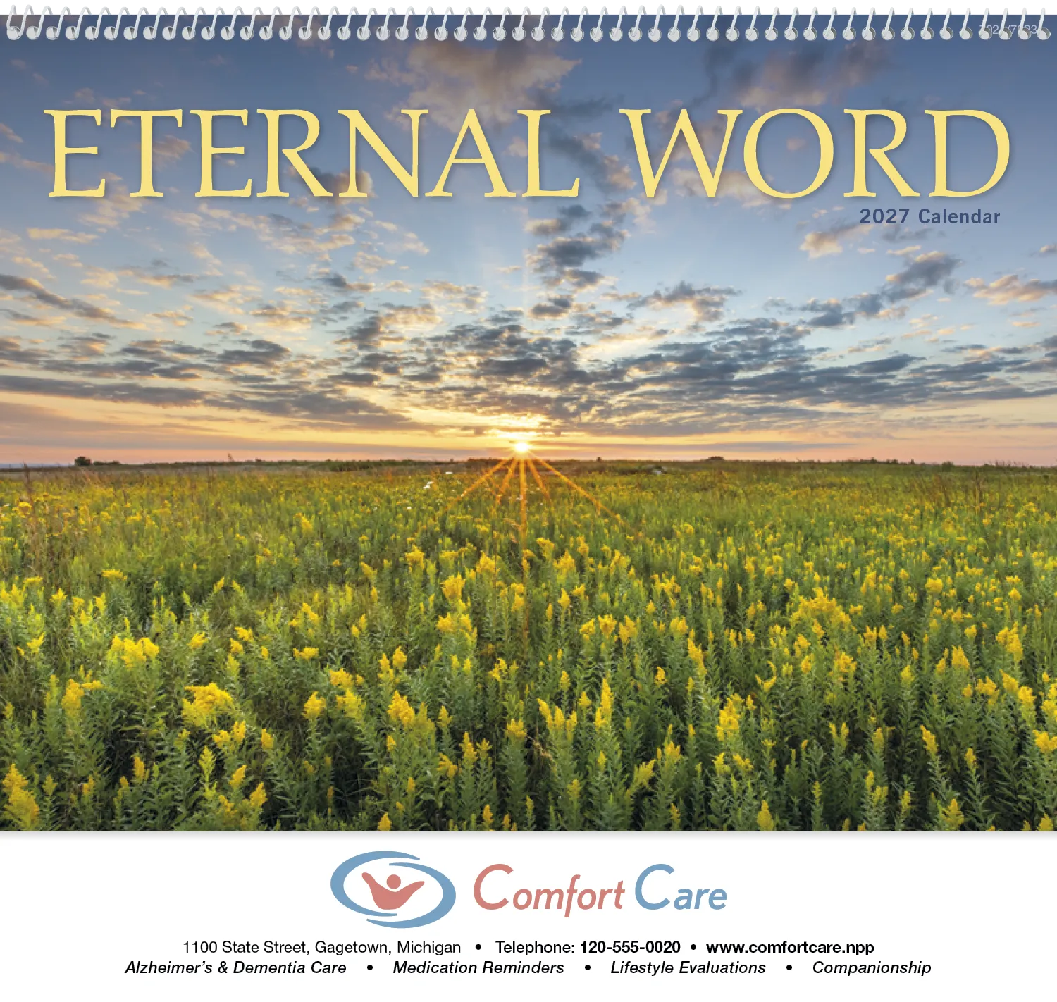 Eternal Word Bible Verse Spiral Calendar FSC Paper - 18.5 x 11 in - product view 2