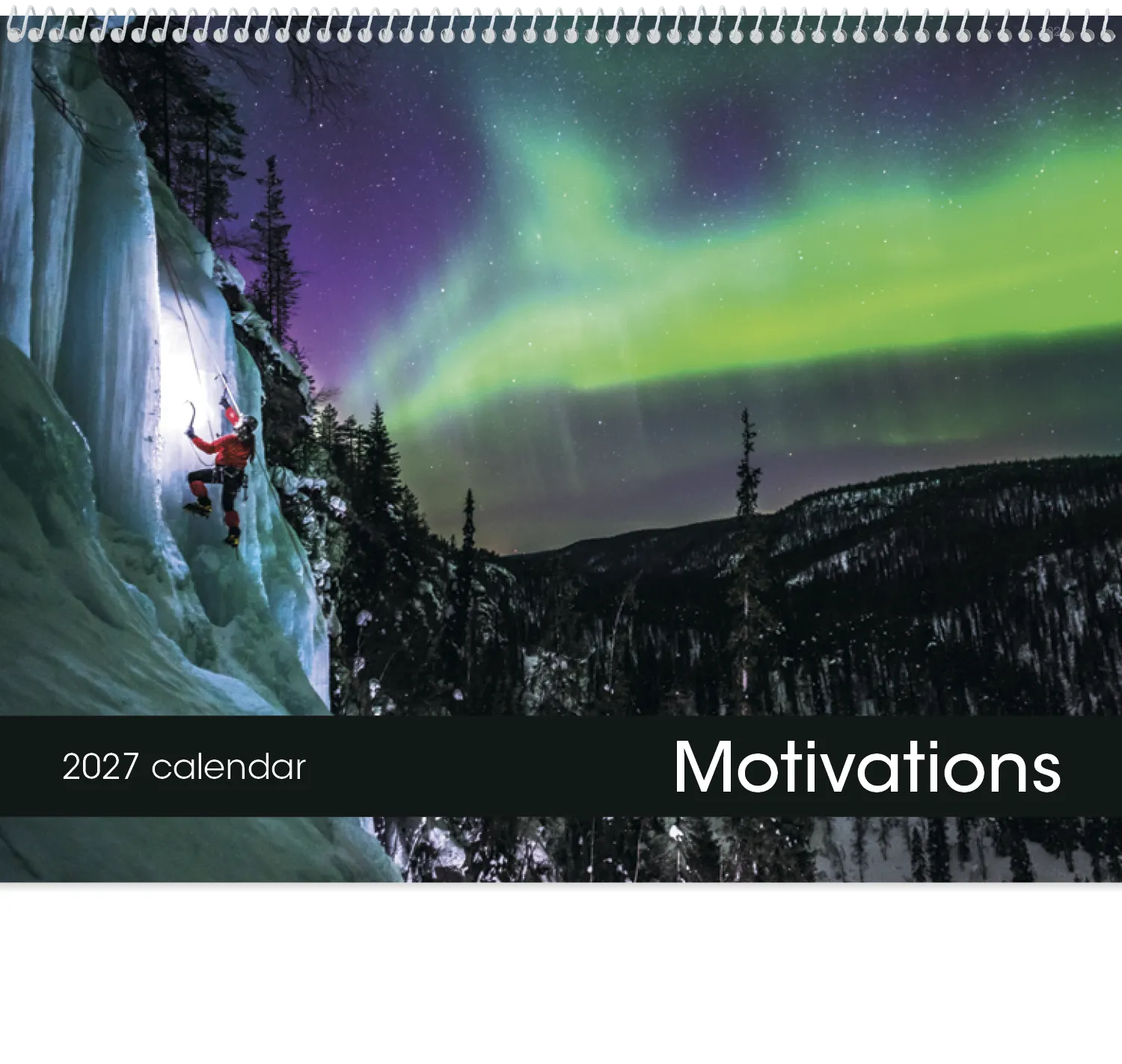 Motivations Inspirational Spiral Calendar FSC Paper - 18.5 x 11 in - product view 3