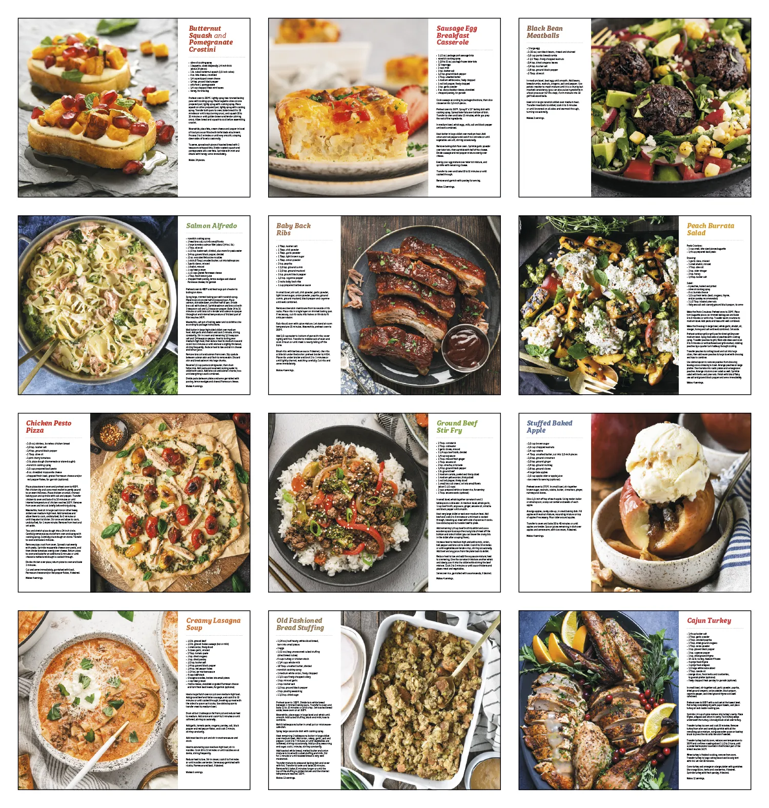 Recipe Spiral Wall Calendar with Food Photography - 18.5 x 11 in - product view 21