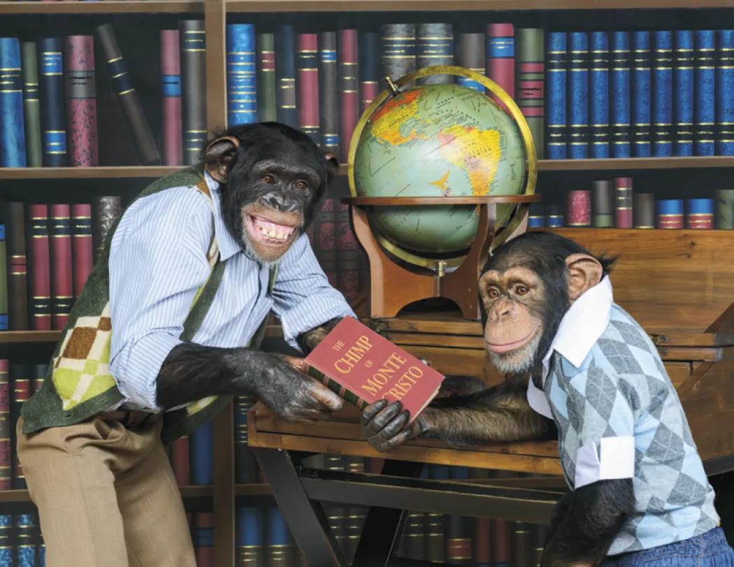 Monkey Humor Spiral Wall Calendar FSC Paper - 18.5 x 11 in - product view 10