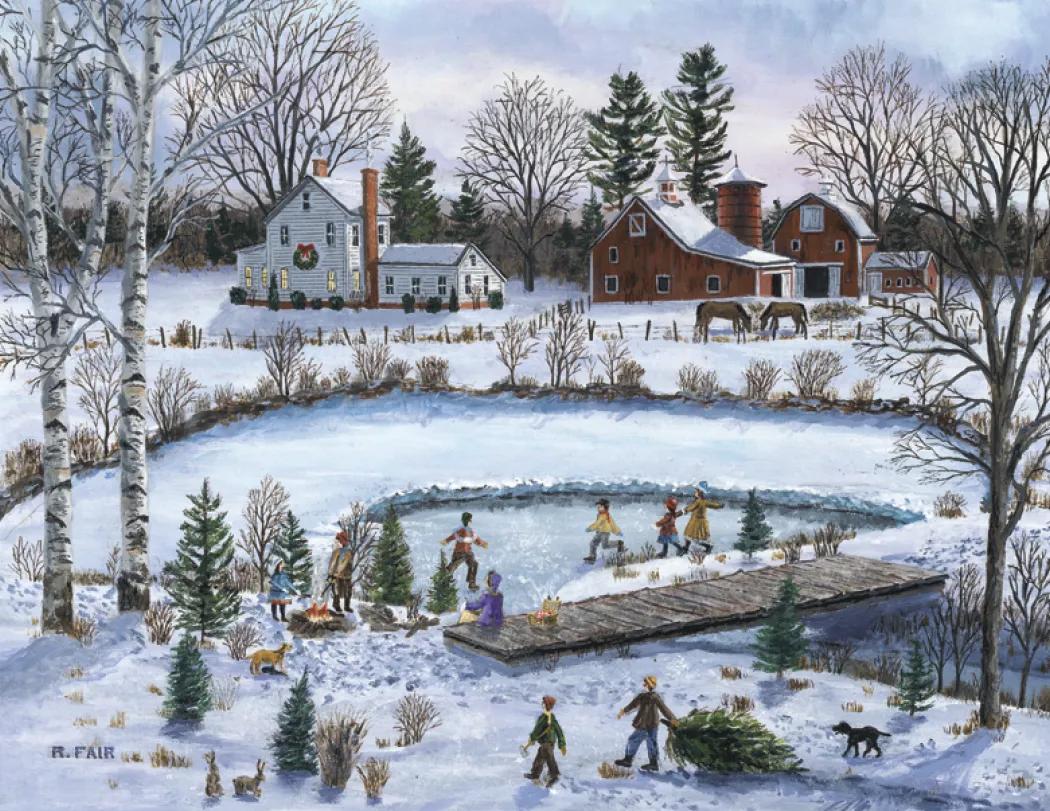 Scenic Memories Spiral Wall Calendar Vintage Style - 18.5 x 11 in - product view 18