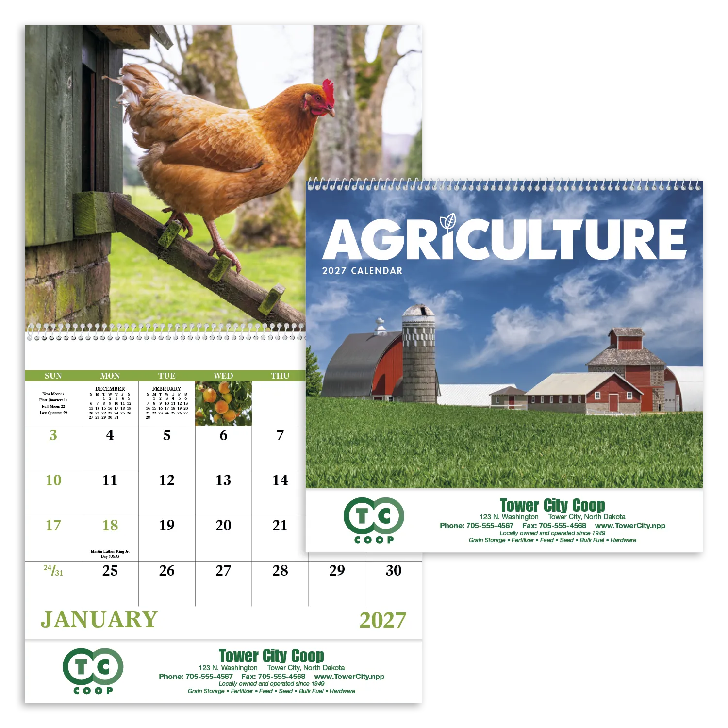 Agriculture Spiral Wall Calendar Rural Life FSC - 18.5 x 11 in - product view 19