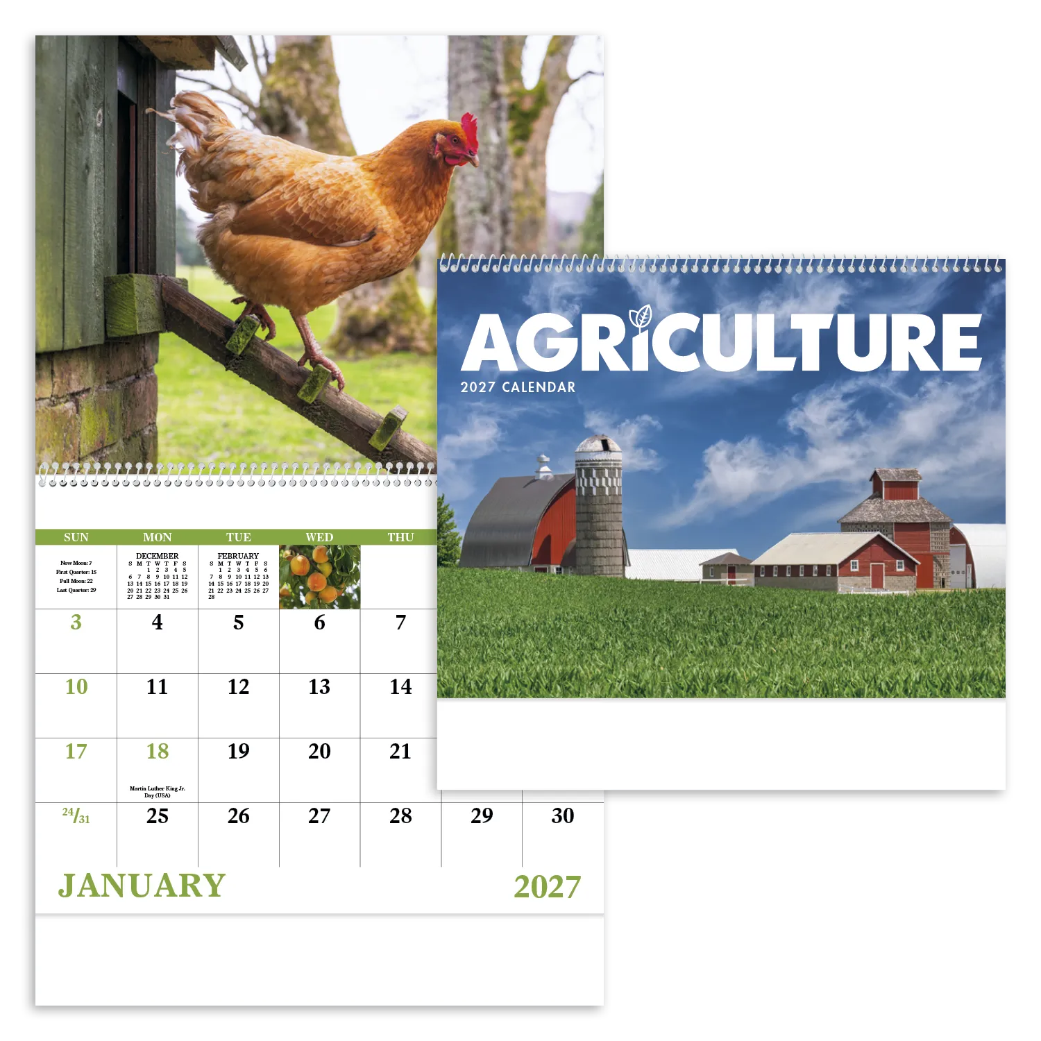 Agriculture Spiral Wall Calendar Rural Life FSC - 18.5 x 11 in - product view 20