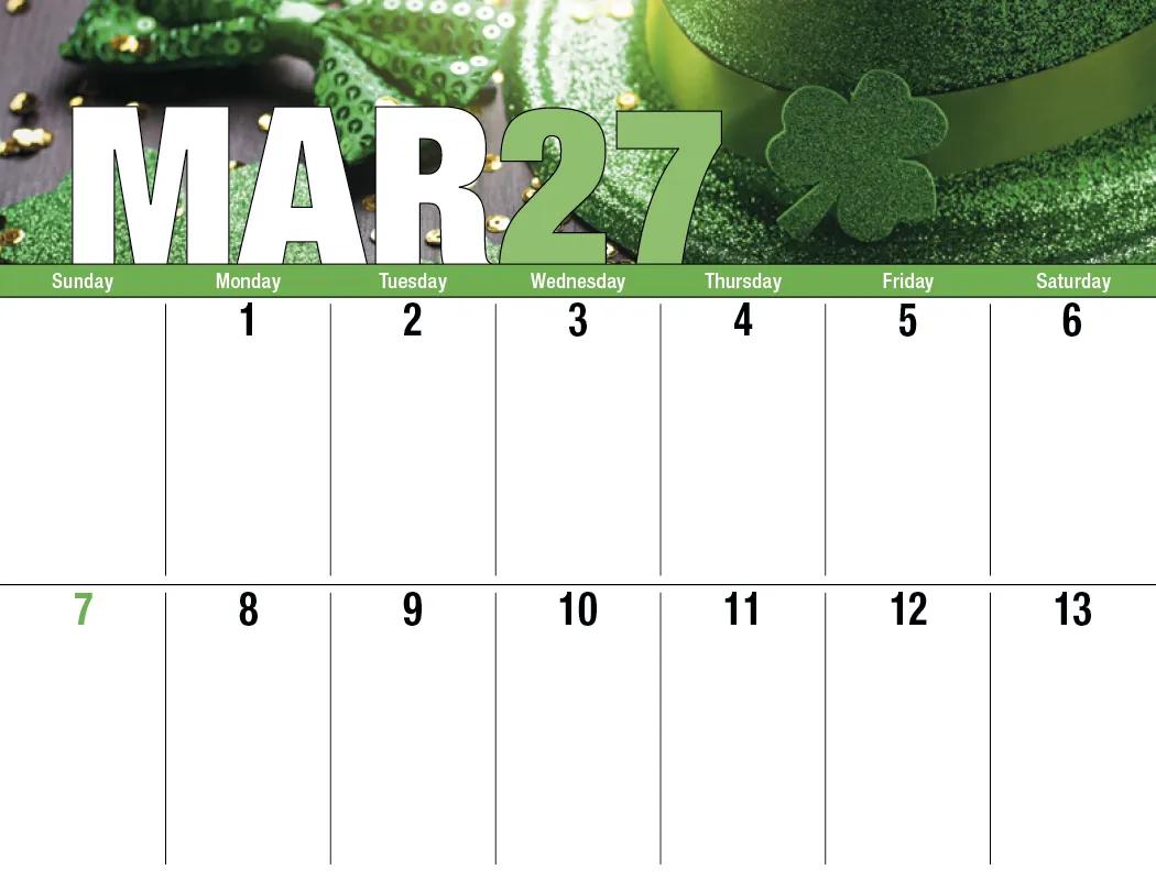 Seasonal Big Block Wall Calendar Large Writing Space - 18.5 x 11 in - product view 9