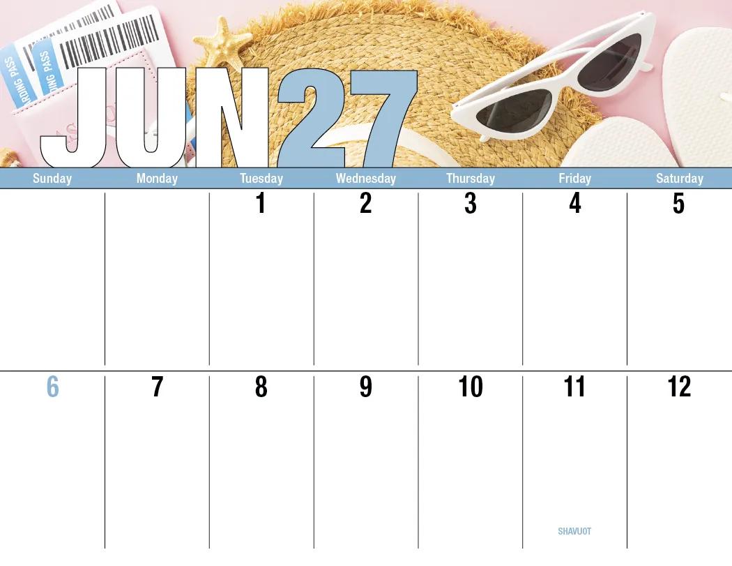 Seasonal Big Block Wall Calendar Large Writing Space - 18.5 x 11 in - product view 12