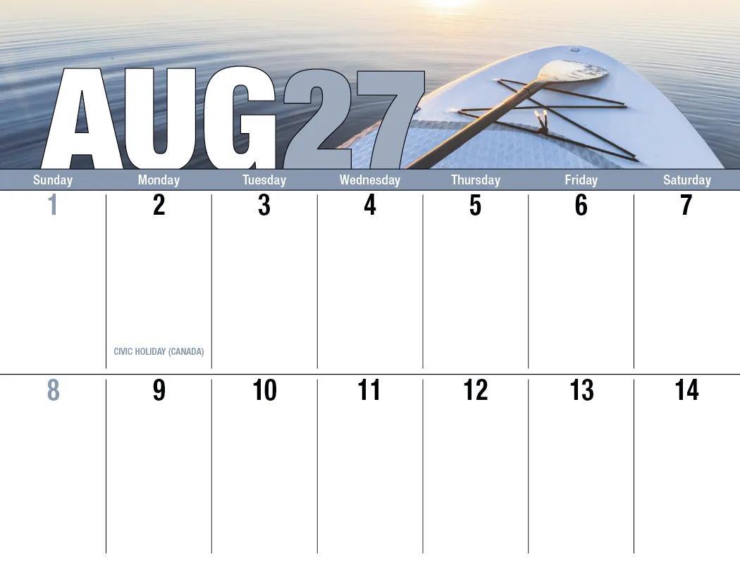 Seasonal Big Block Wall Calendar Large Writing Space - 18.5 x 11 in - product view 14