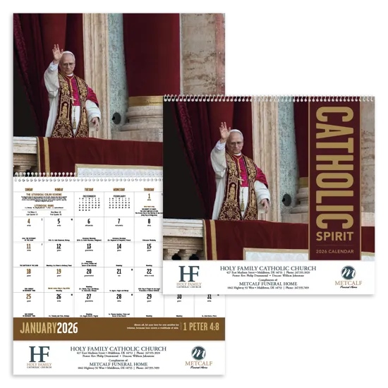 Catholic Spirit Spiral Wall Calendar Liturgy Guide - 18.5 x 11 in