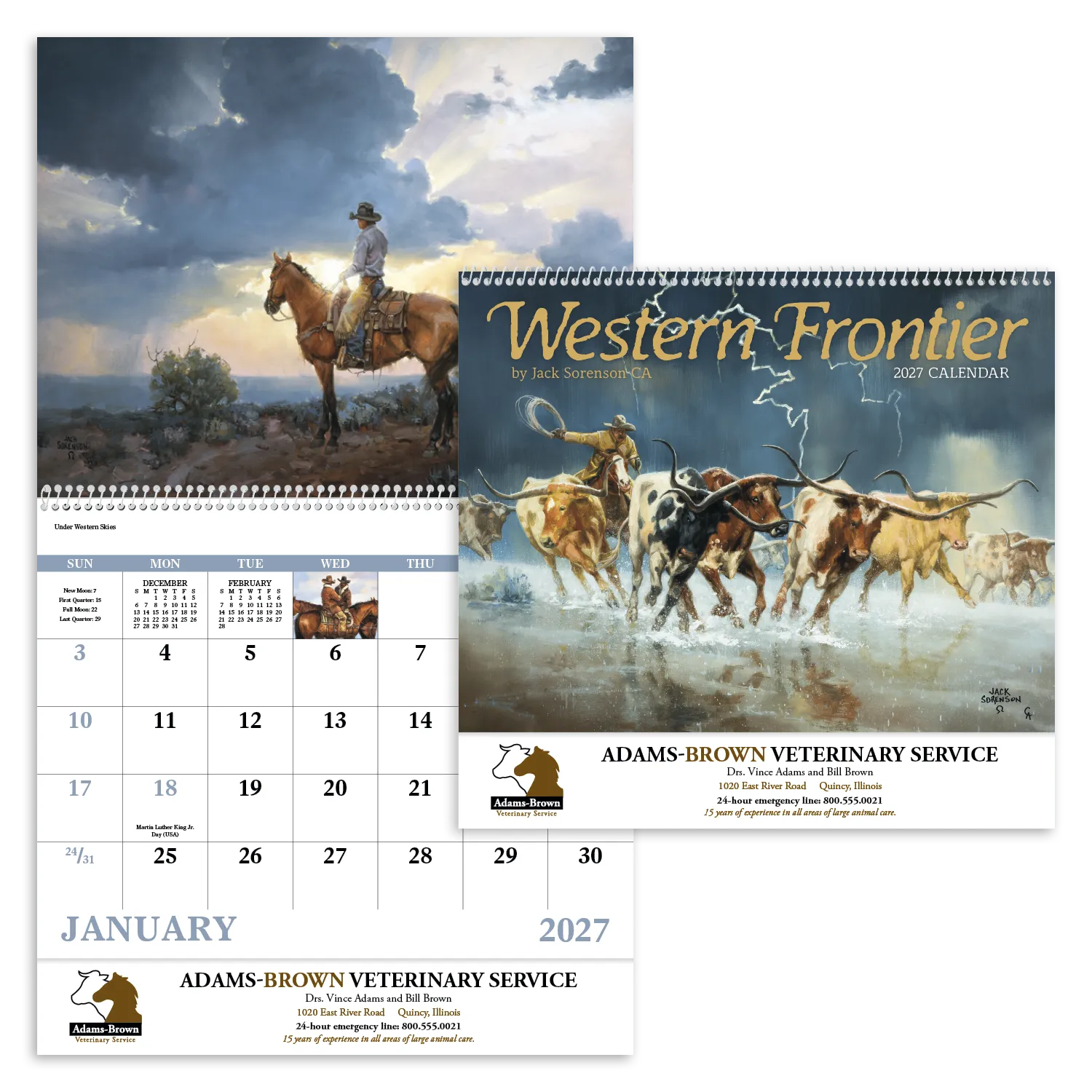 Western Frontier Spiral Wall Calendar FSC Paper - 18.5 x 11 in - product view 19