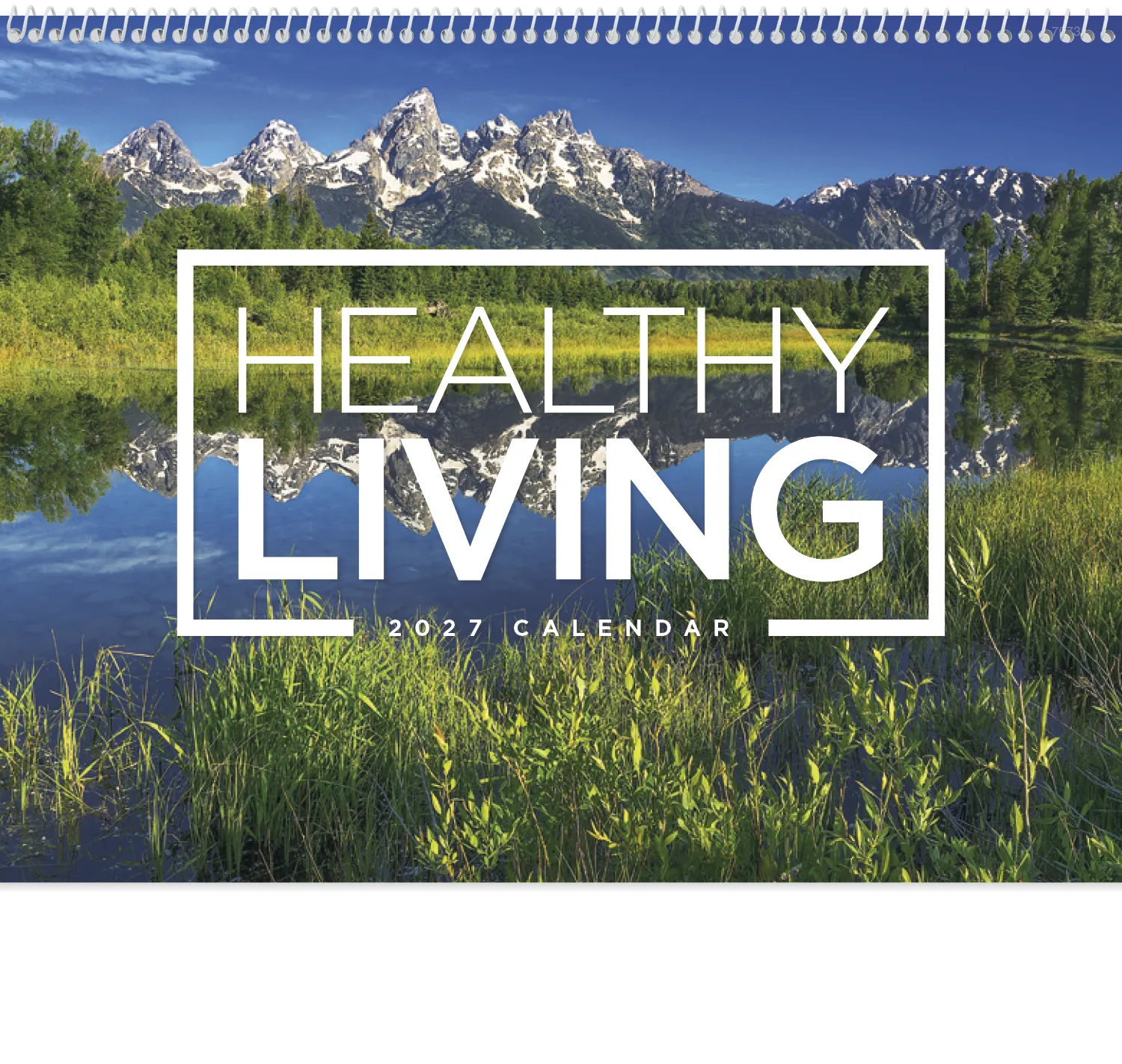 Healthy Living Spiral Wall Calendar FSC Paper - 18.5 x 11 in - product view 3