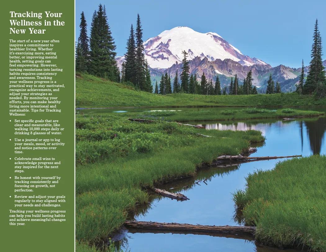 Healthy Living Spiral Wall Calendar FSC Paper - 18.5 x 11 in - product view 7