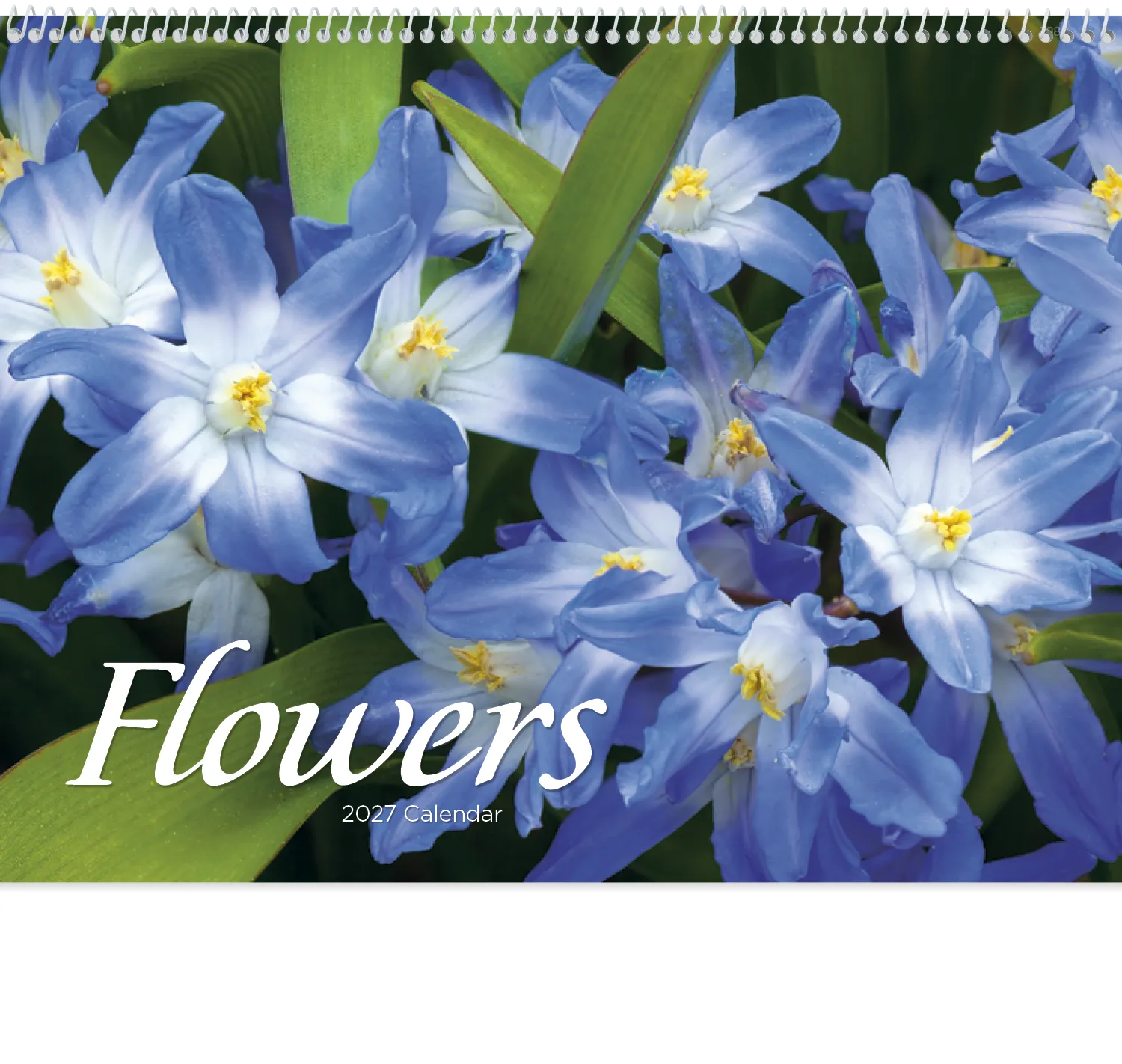 Flowers Spiral Wall Calendar FSC Paper - 18.5 x 11 in - product view 3