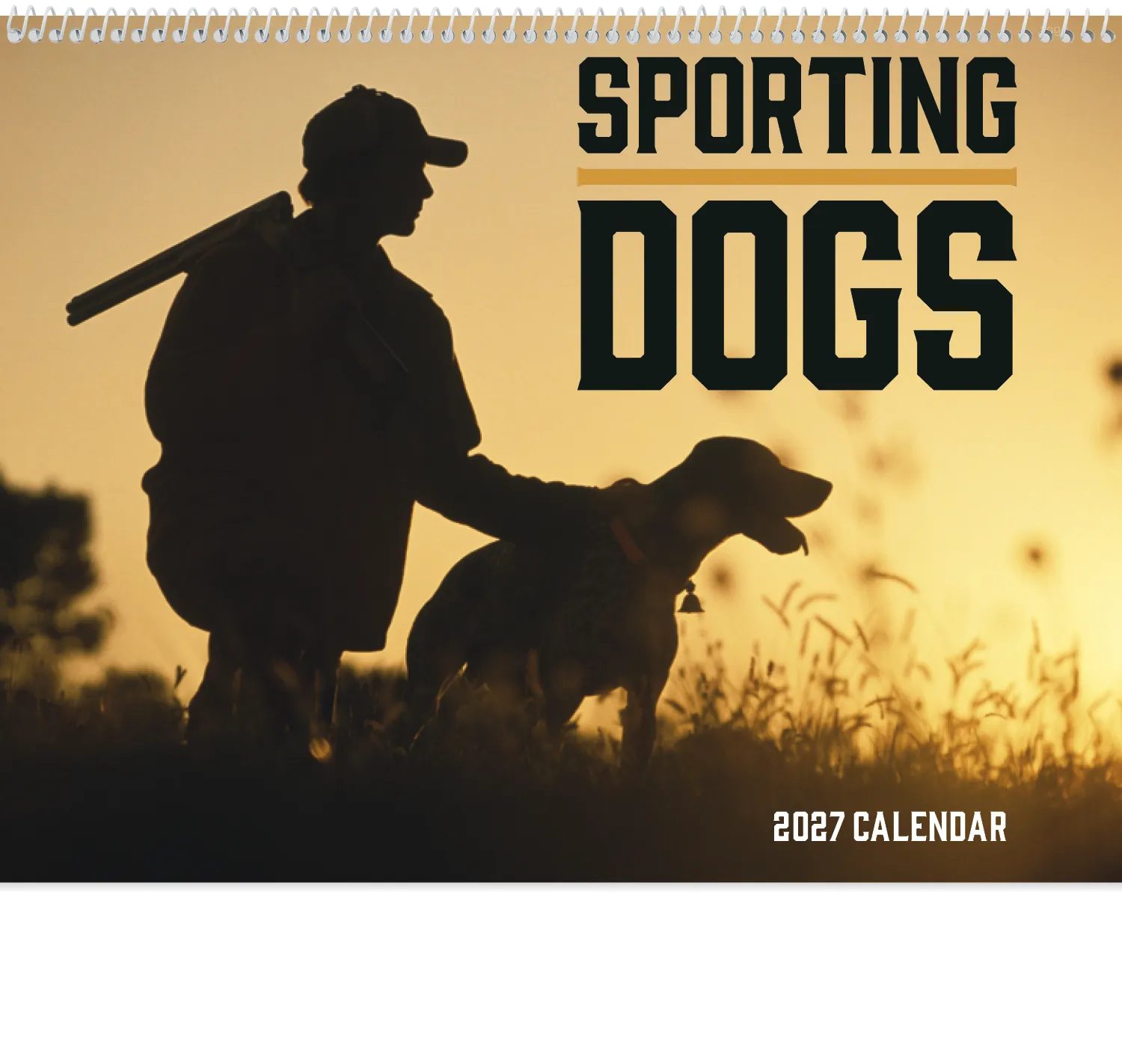 Sporting Dogs Spiral Wall Calendar FSC Paper - 18.5 x 8.5 in - product view 3