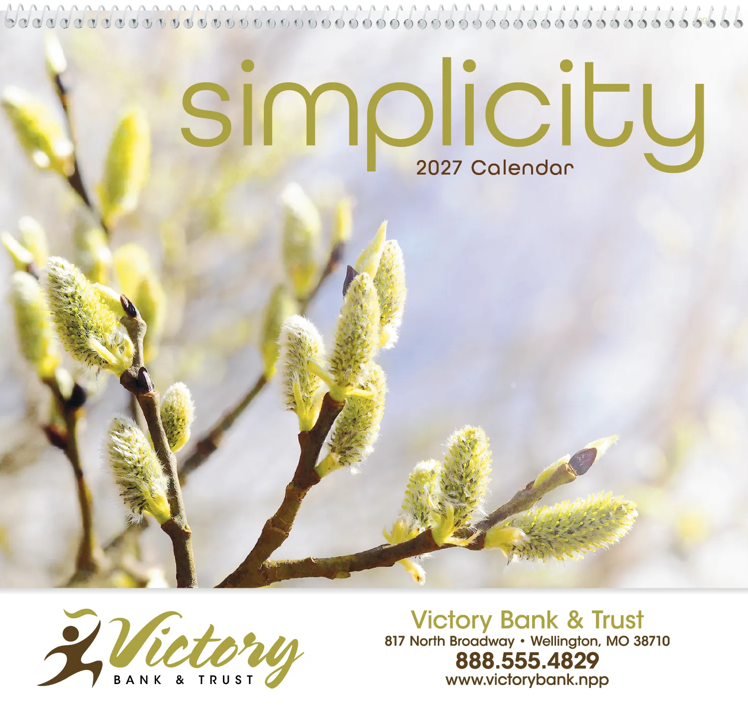 Simplicity Spiral Wall Calendar Quotes FSC Paper - 18.5 x 11 in - product view 15