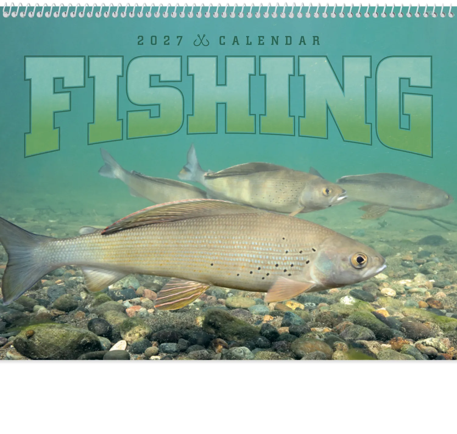 Fishing Spiral Wall Calendar FSC Paper - 18.5 x 11 in - product view 3