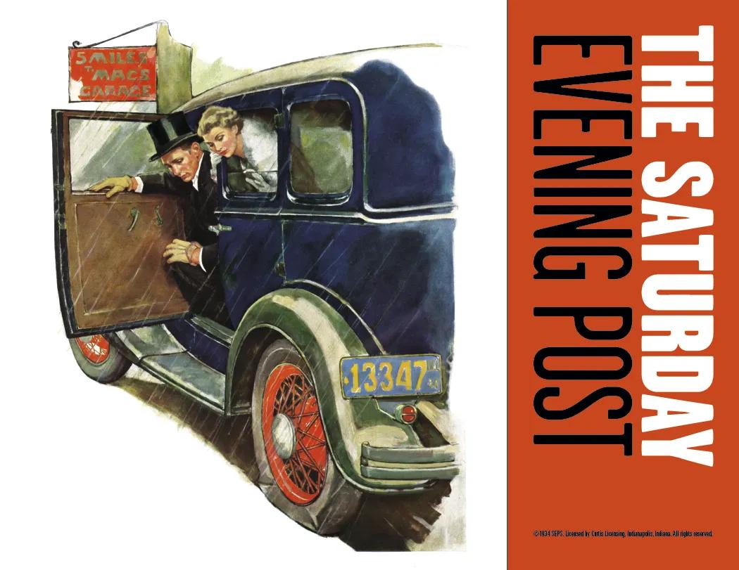 Saturday Evening Post Wall Calendar Stapled FSC Paper - 19 x 11 in - product view 9