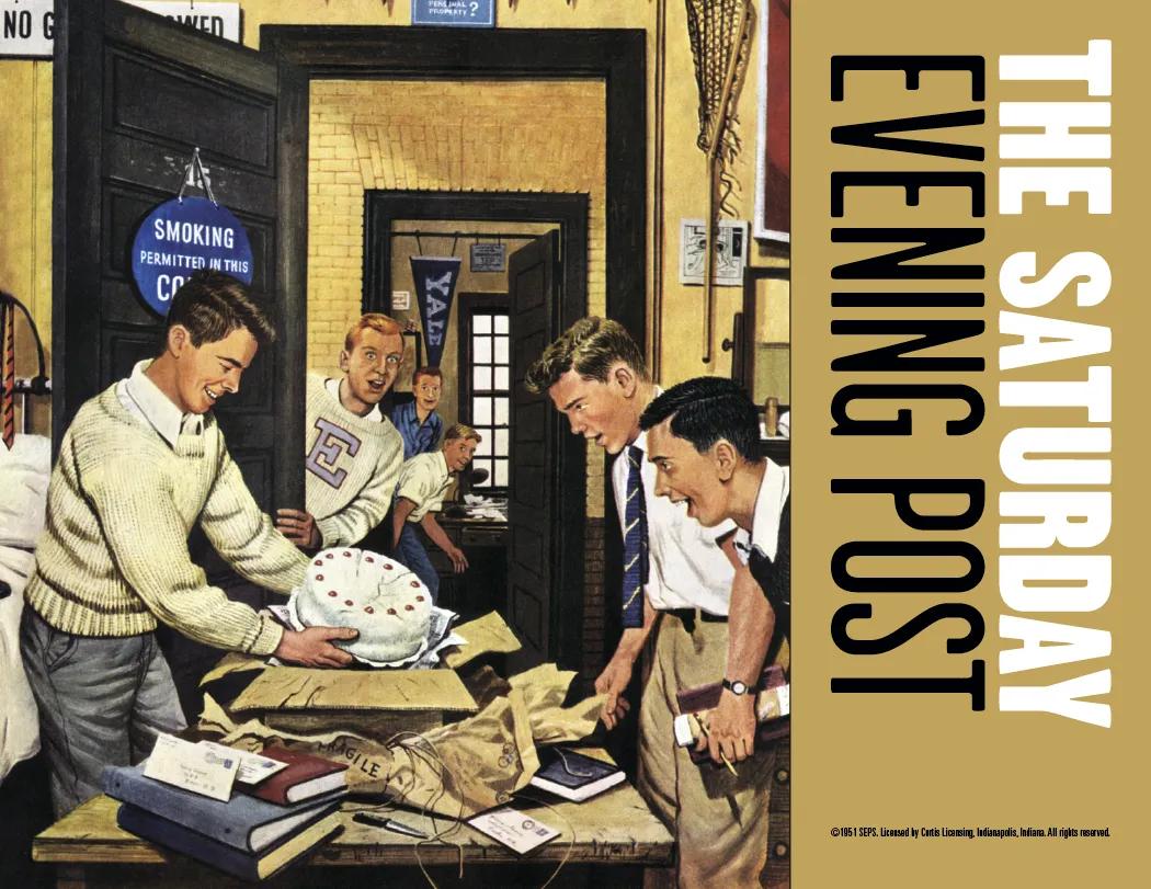 Saturday Evening Post Wall Calendar Stapled FSC Paper - 19 x 11 in - product view 10