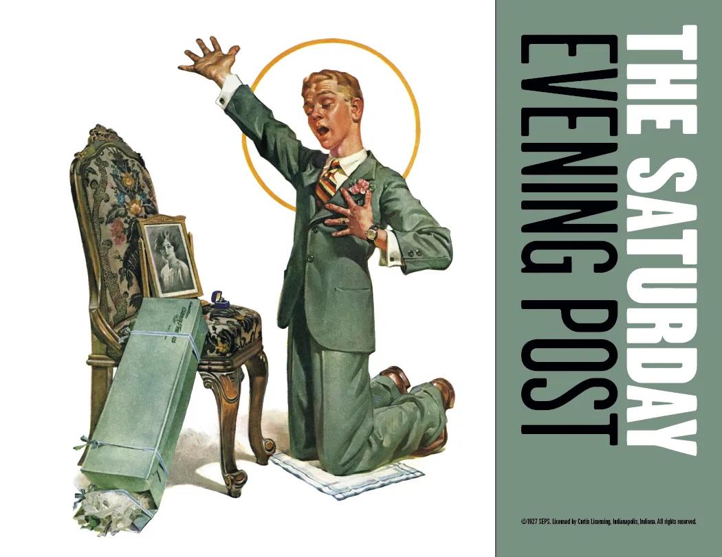 Saturday Evening Post Wall Calendar Stapled FSC Paper - 19 x 11 in - product view 14