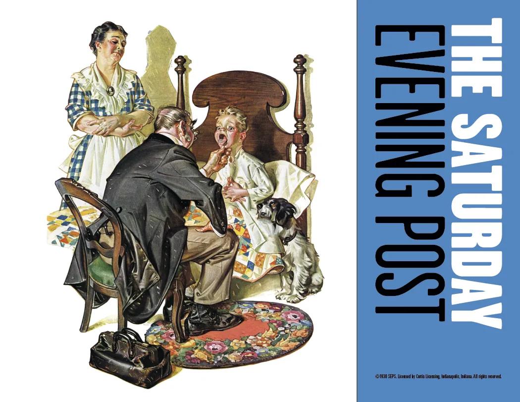 Saturday Evening Post Wall Calendar Stapled FSC Paper - 19 x 11 in - product view 17