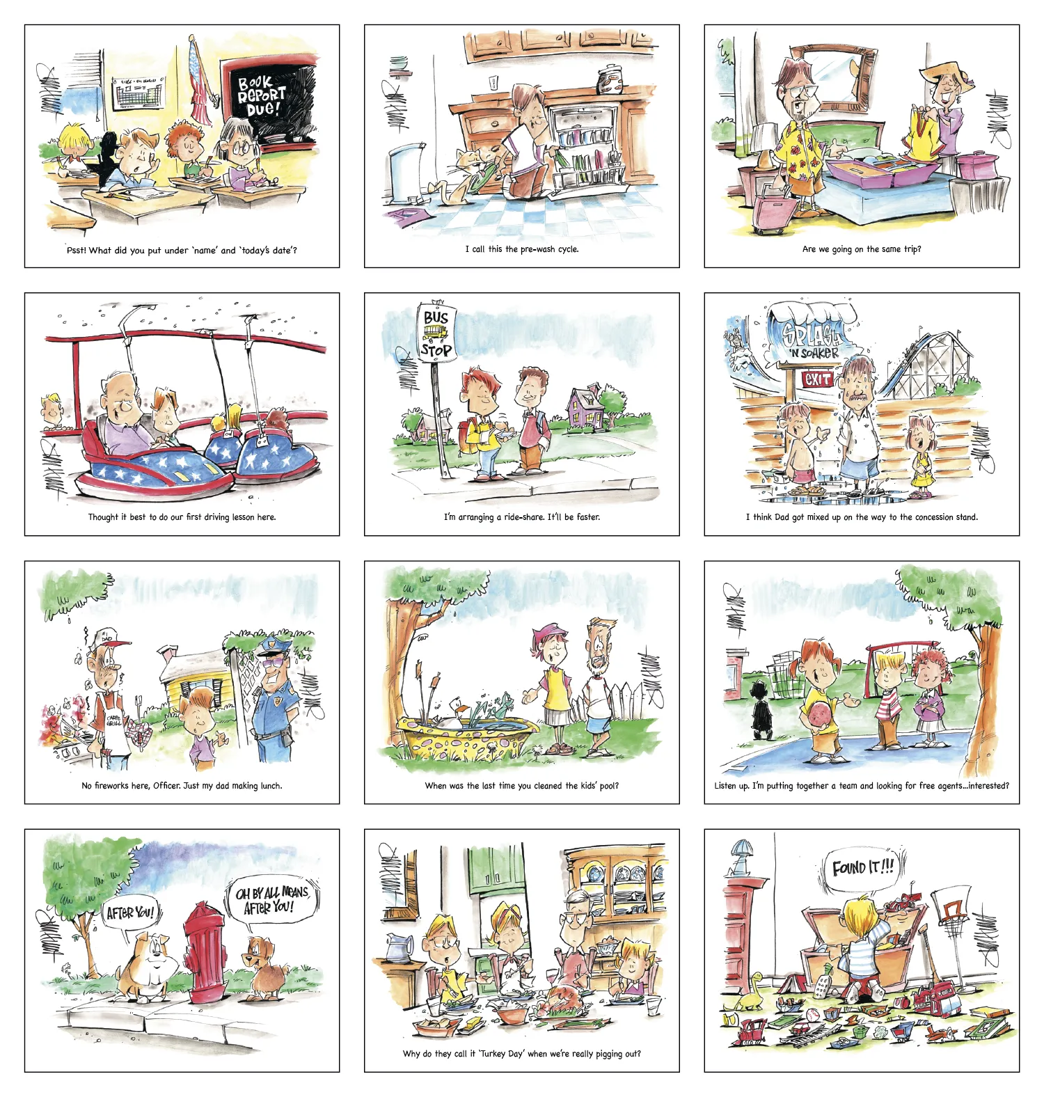 Humor Wall Calendar Stapled FSC Gloss Paper - 19 x 11 in - product view 21