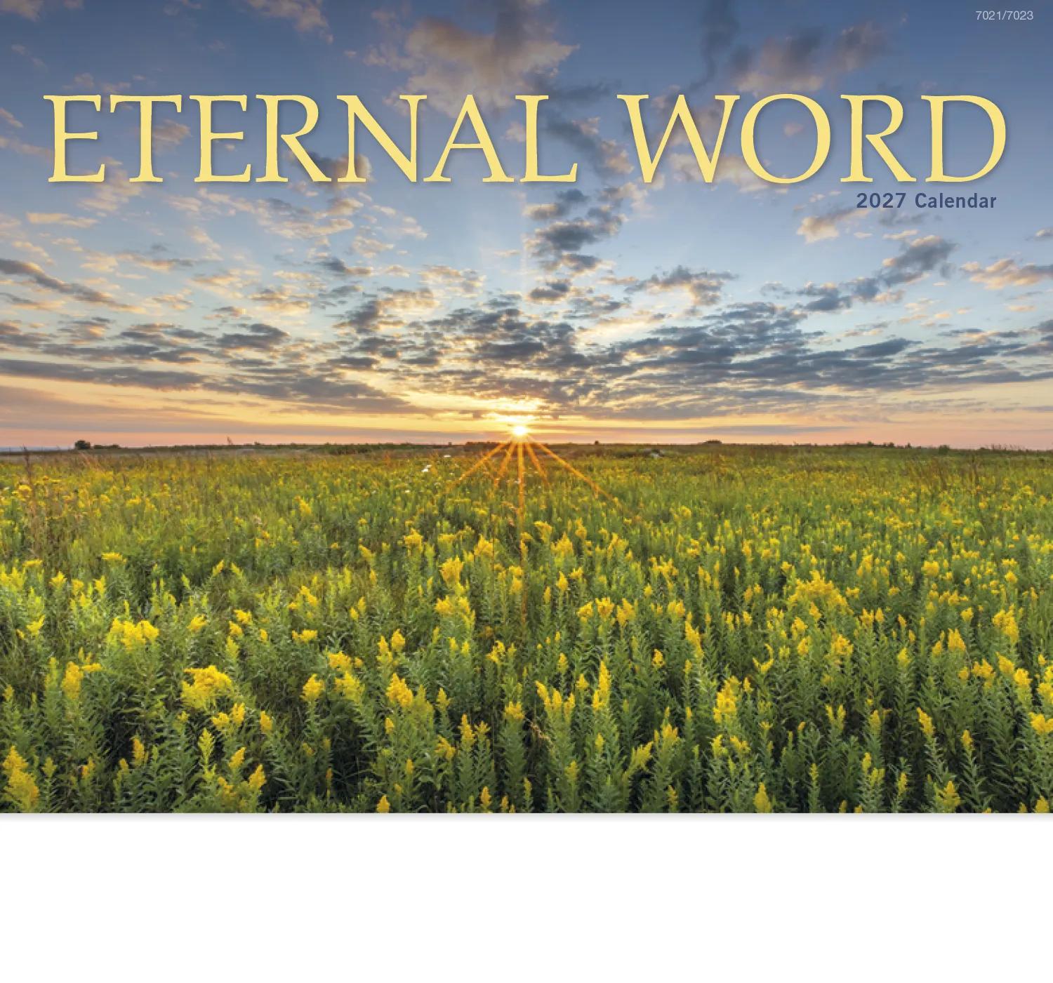 Bible Verse Wall Calendar Stapled FSC Gloss Paper - 19 x 11 in - product view 3