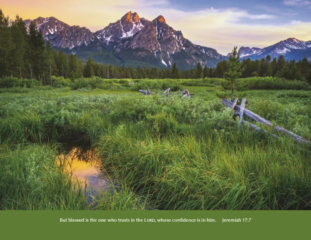 Bible Verse Wall Calendar Stapled FSC Gloss Paper - 19 x 11 in - product view 7