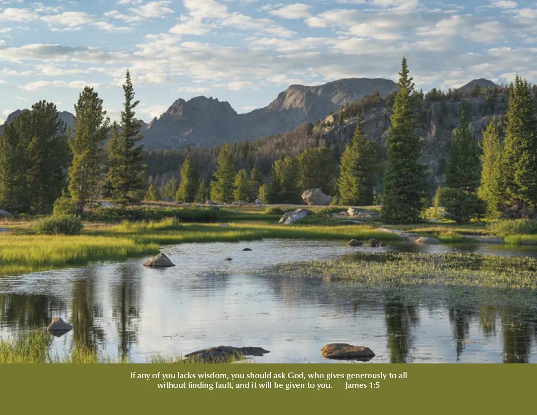 Bible Verse Wall Calendar Stapled FSC Gloss Paper - 19 x 11 in - product view 9