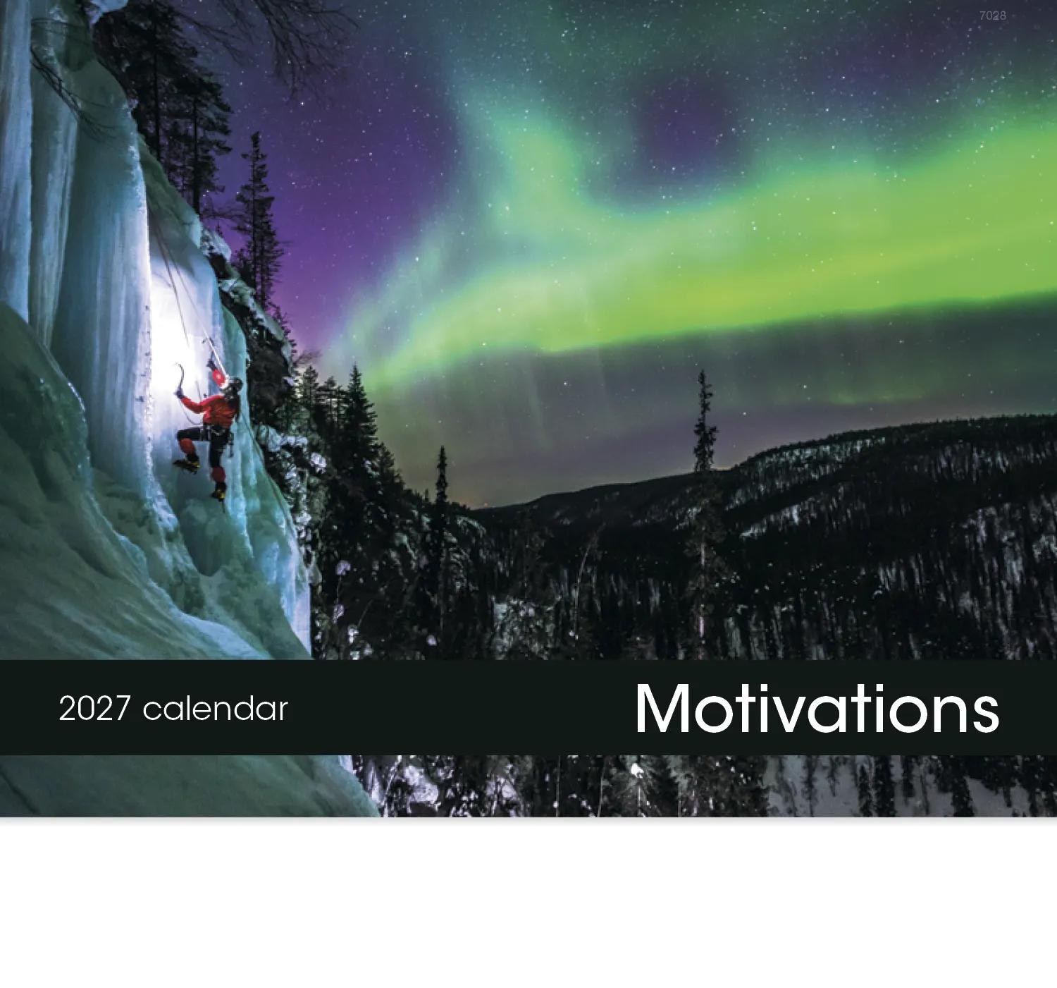 Motivational Wall Calendar Stapled FSC Gloss Paper - 19 x 11 in - product view 3