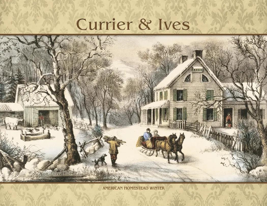 Currier & Ives Wall Calendar Stapled FSC Paper - 19 x 11 in - product view 7