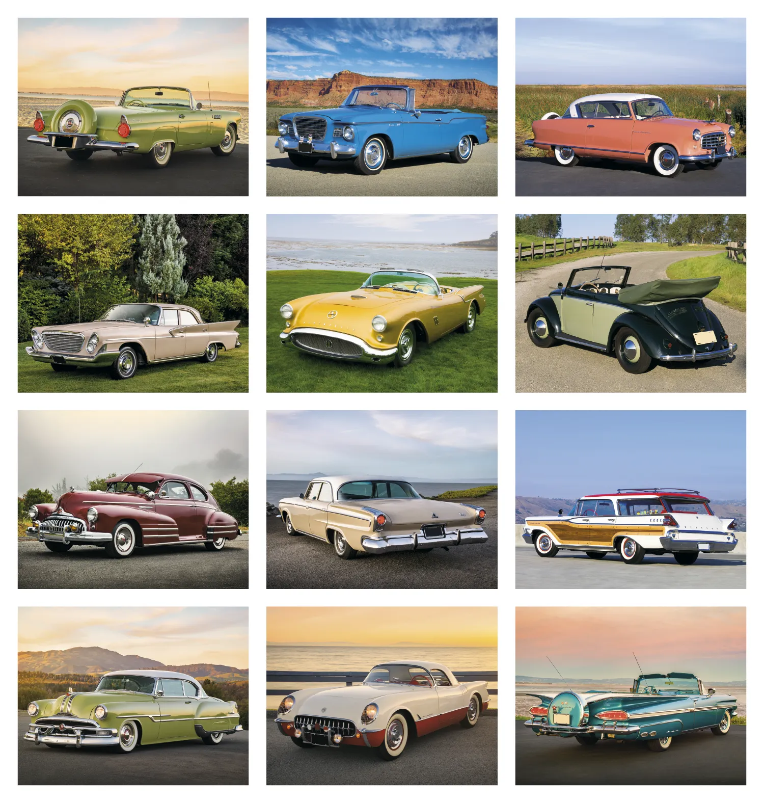Classic Auto Wall Calendar Stapled FSC Gloss Paper - 19 x 11 in - product view 21