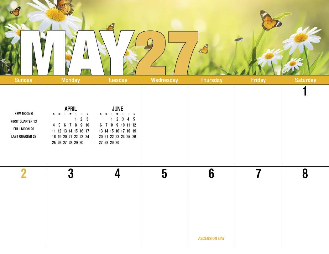 Seasonal Expressions Wall Calendar Big Block Stapled - 19 x 11 in - product view 11