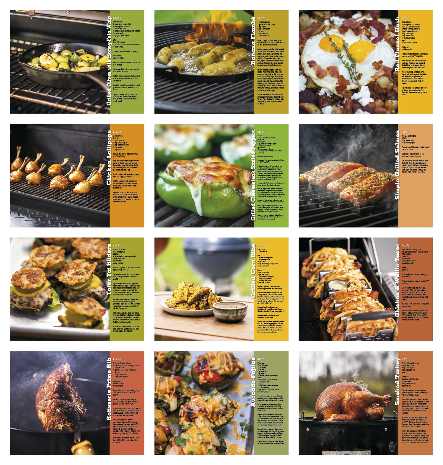 Grilling Wall Calendar with Recipes Stapled - 19 x 11 in - product view 21