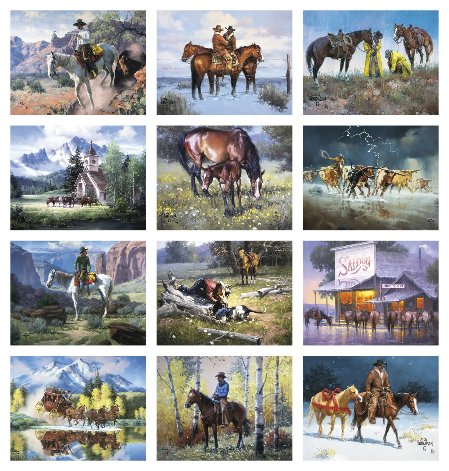 Western Frontier Wall Calendar Stapled FSC Paper - 19 x 11 in - product view 21