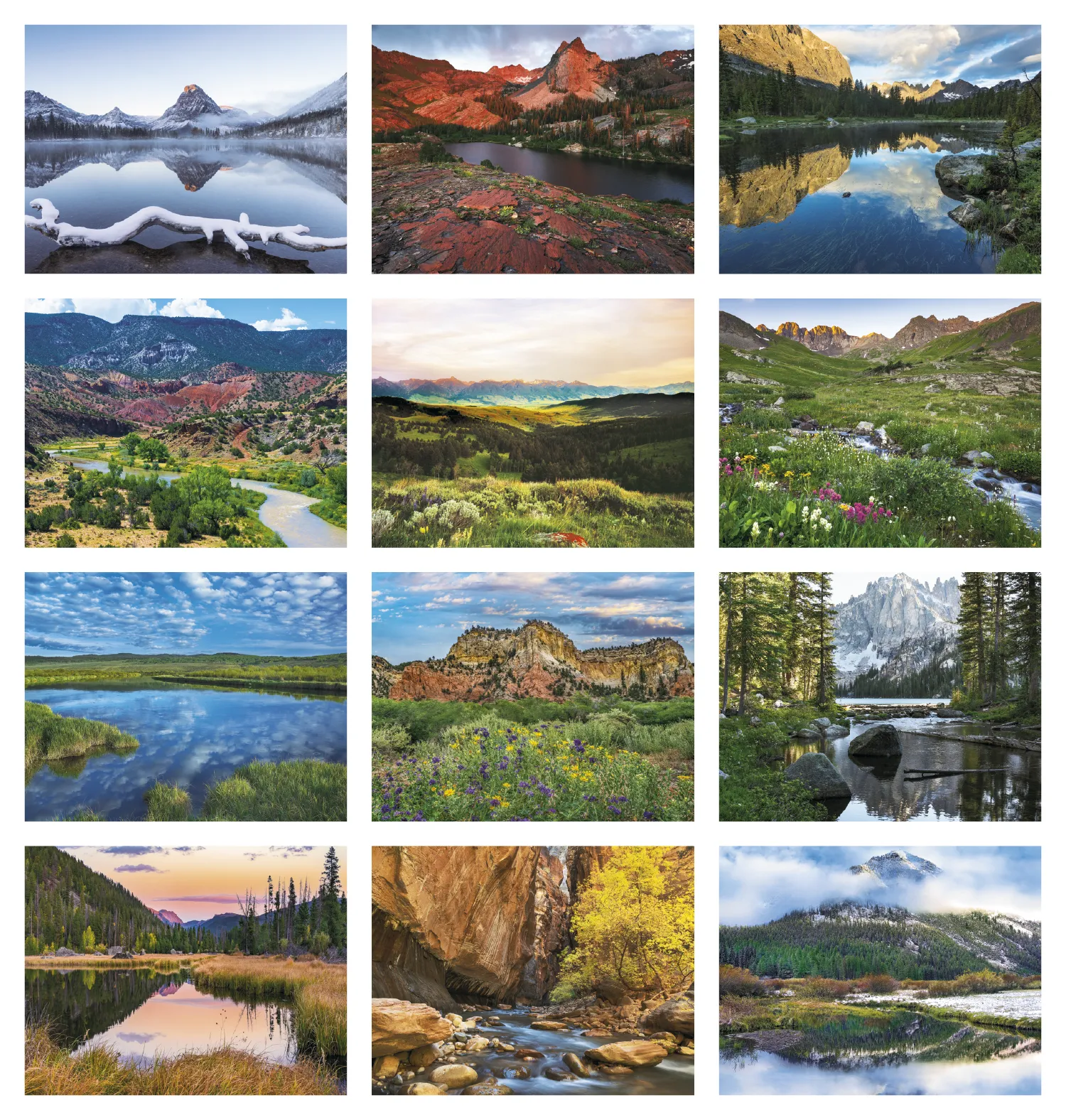 Rocky Mountains Wall Calendar Stapled FSC Paper - 19 x 11 in - product view 21