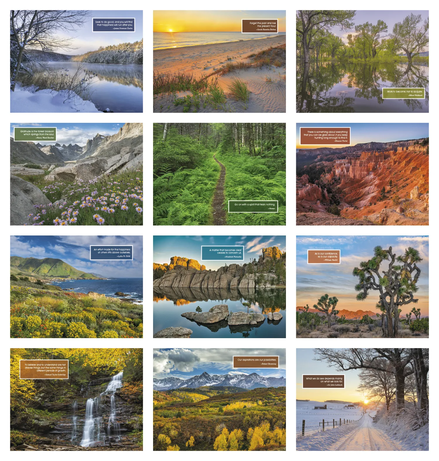 Inspirations for Life Wall Calendar Stapled - 19 x 11 in - product view 21