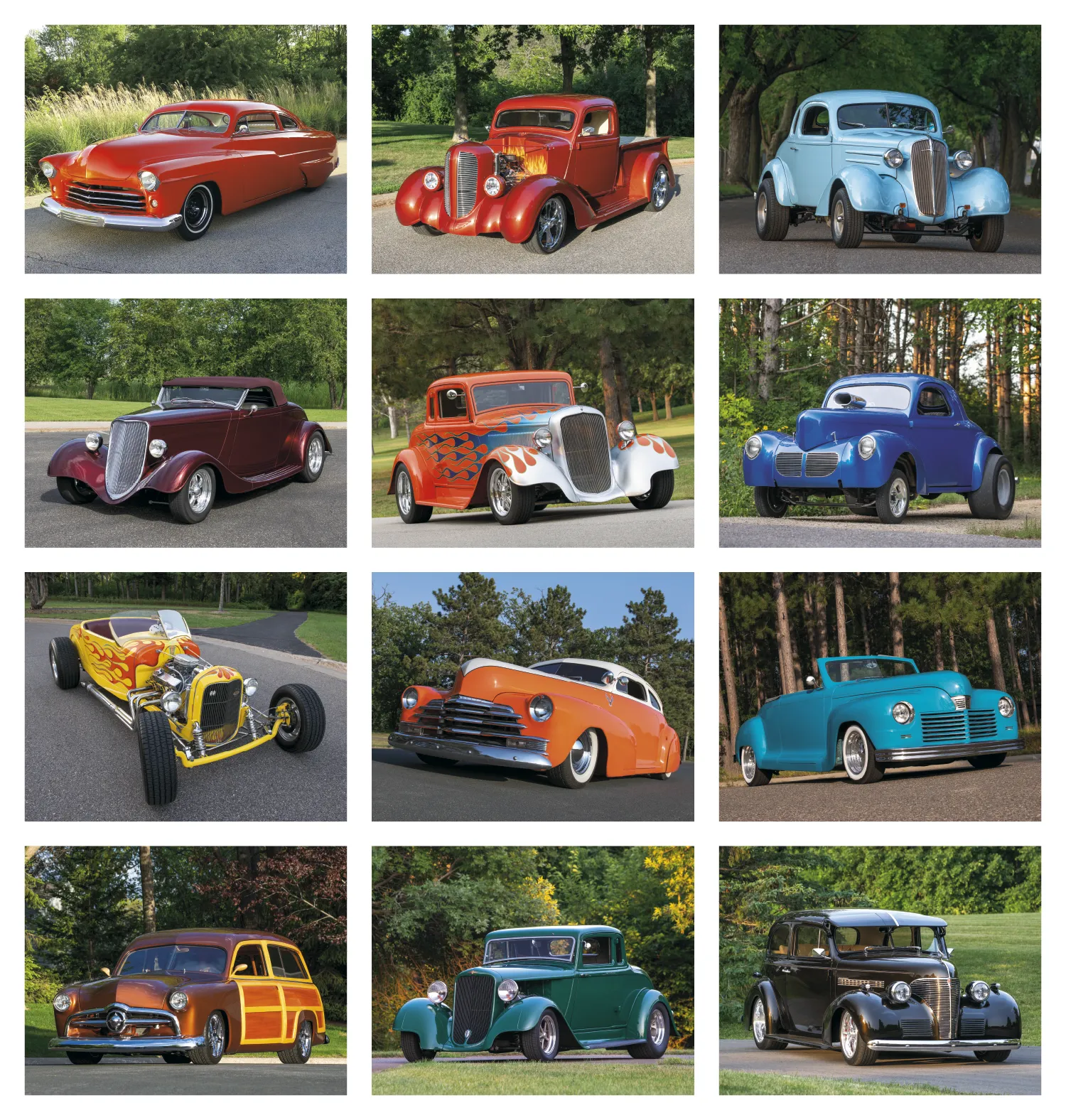 Street Rods Wall Calendar Stapled FSC Paper - 19 x 11 in - product view 18