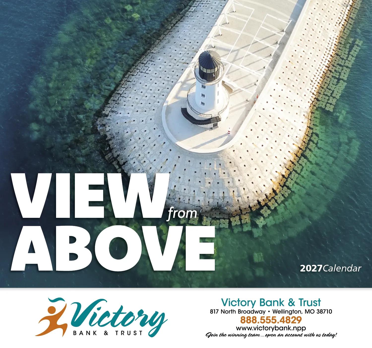 Aerial Photography Wall Calendar Stapled FSC - 18.5 x 11 in - product view 2