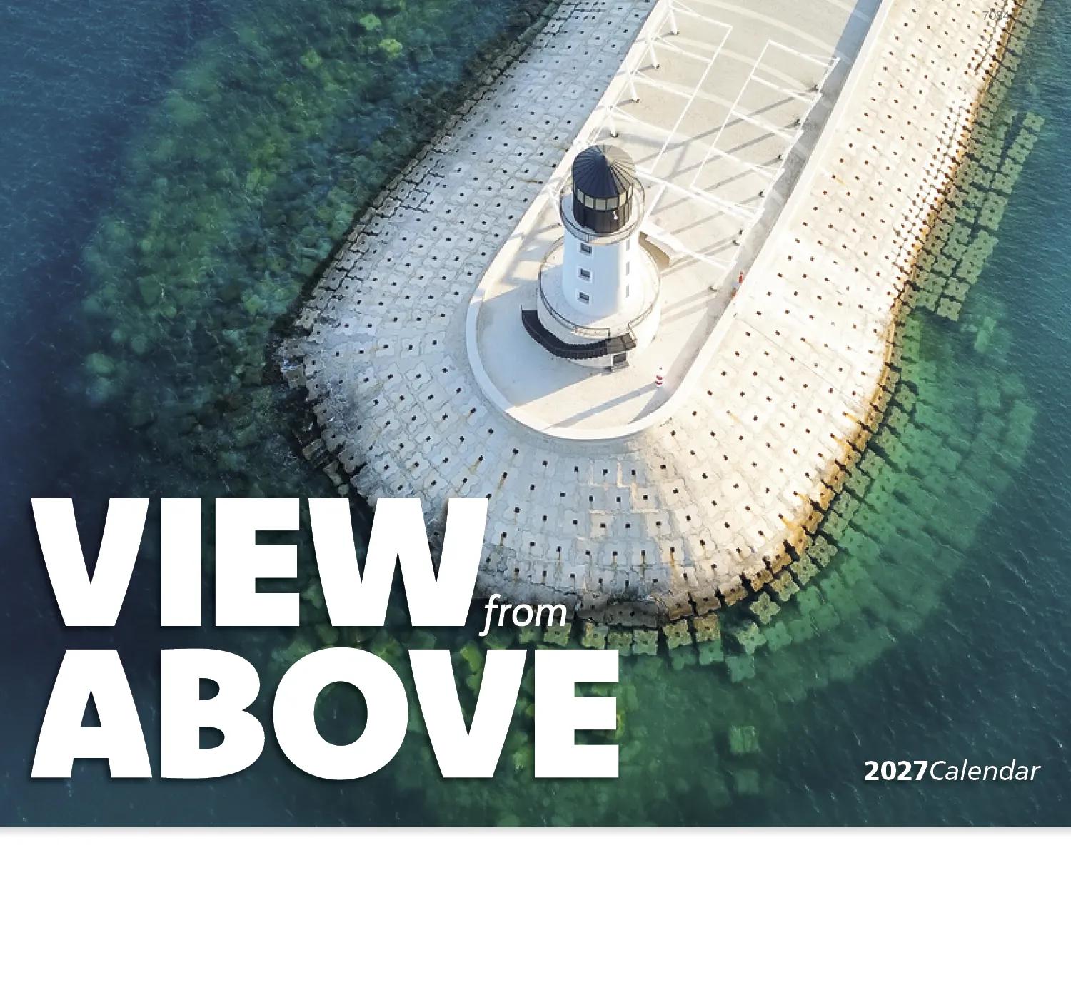 Aerial Photography Wall Calendar Stapled FSC - 18.5 x 11 in - product view 3