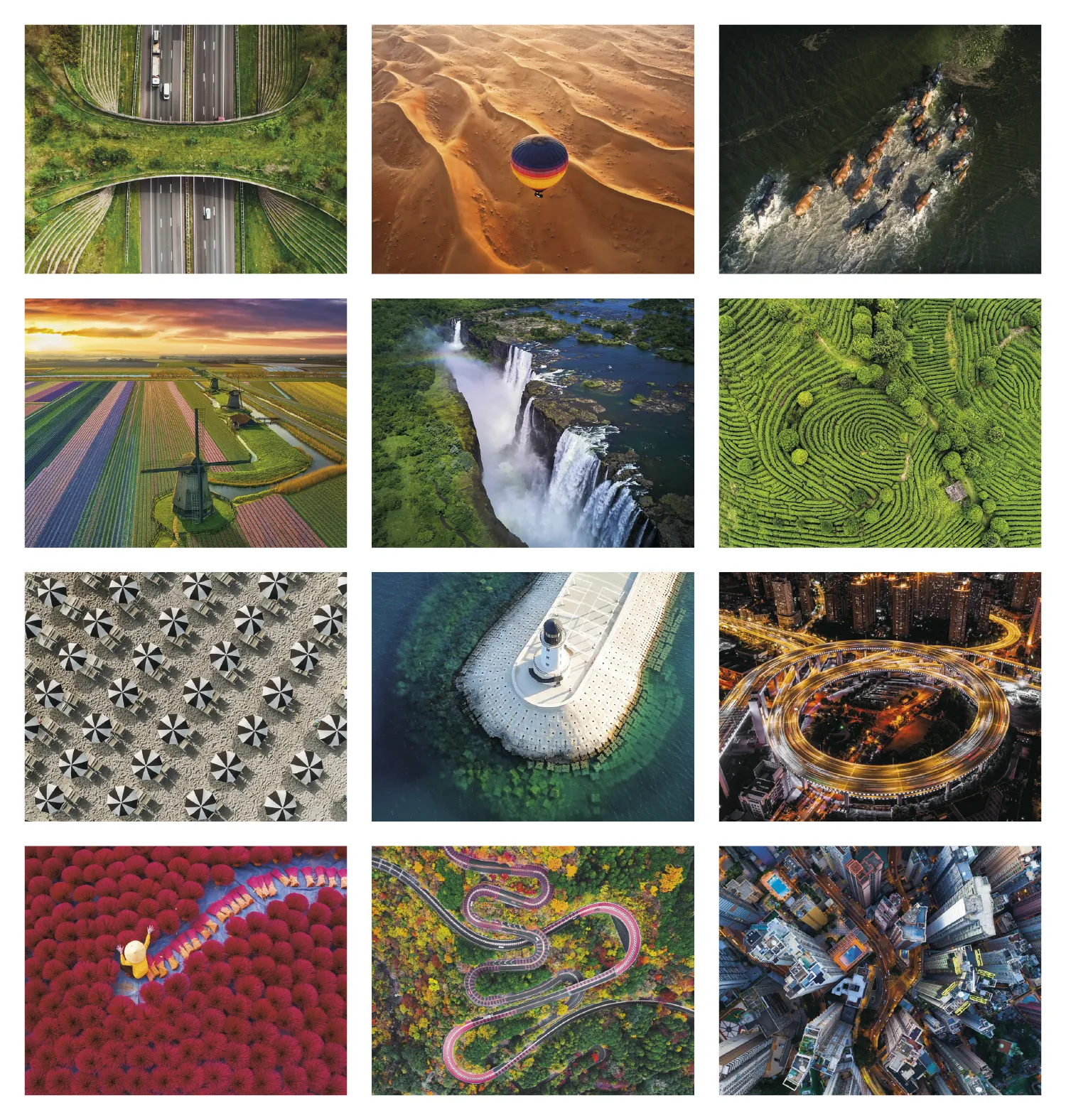 Aerial Photography Wall Calendar Stapled FSC - 18.5 x 11 in - product view 21