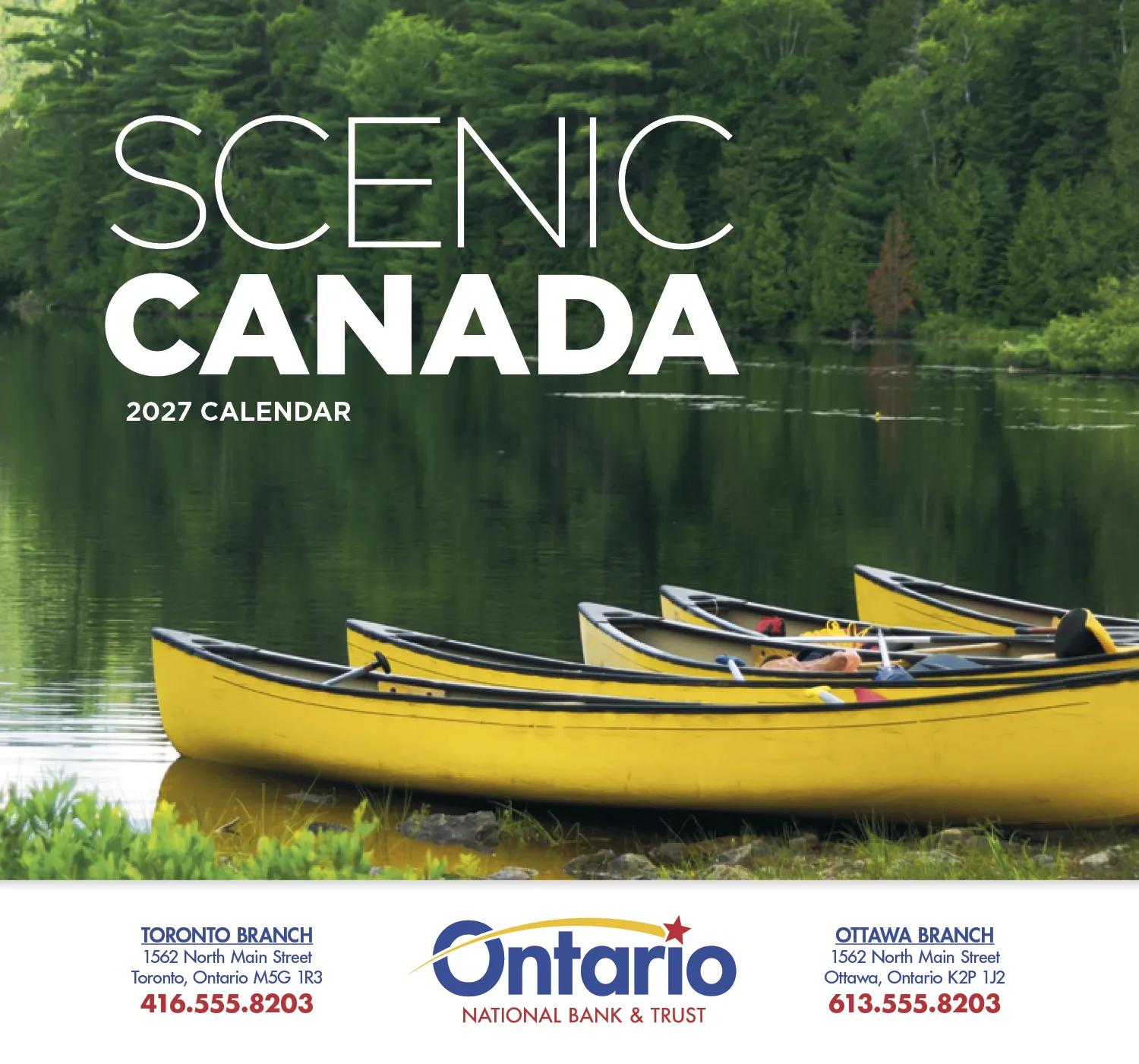 Canadian Landscapes Wall Calendar Stapled FSC - 19 x 11 in - product view 2