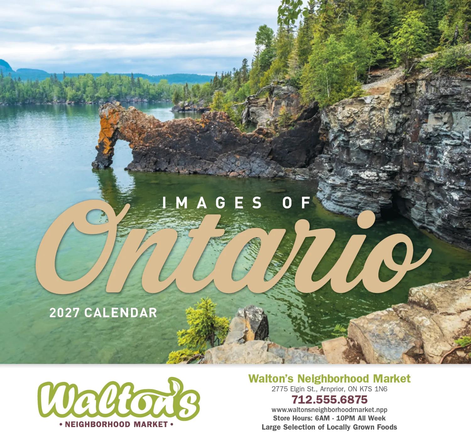 Ontario Scenery Wall Calendar Stapled FSC - 19 x 11 in - product view 2