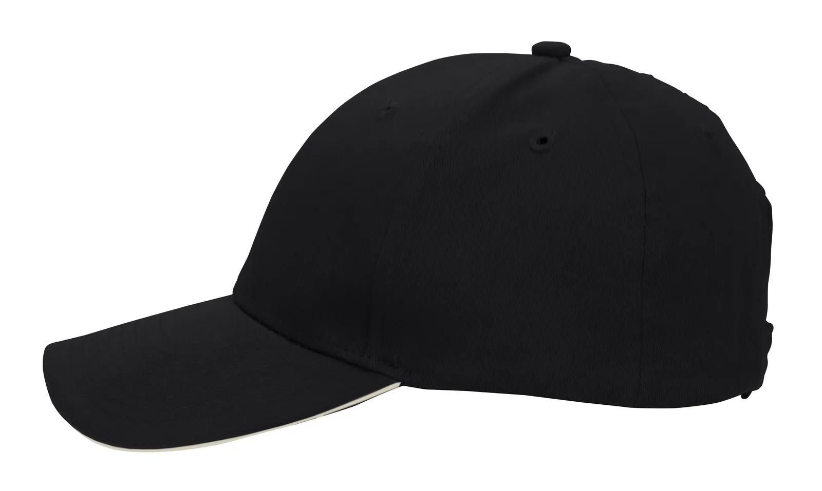 Custom Baseball Cap Sandwich Visor Brushed Cotton (One Size) - product view 2