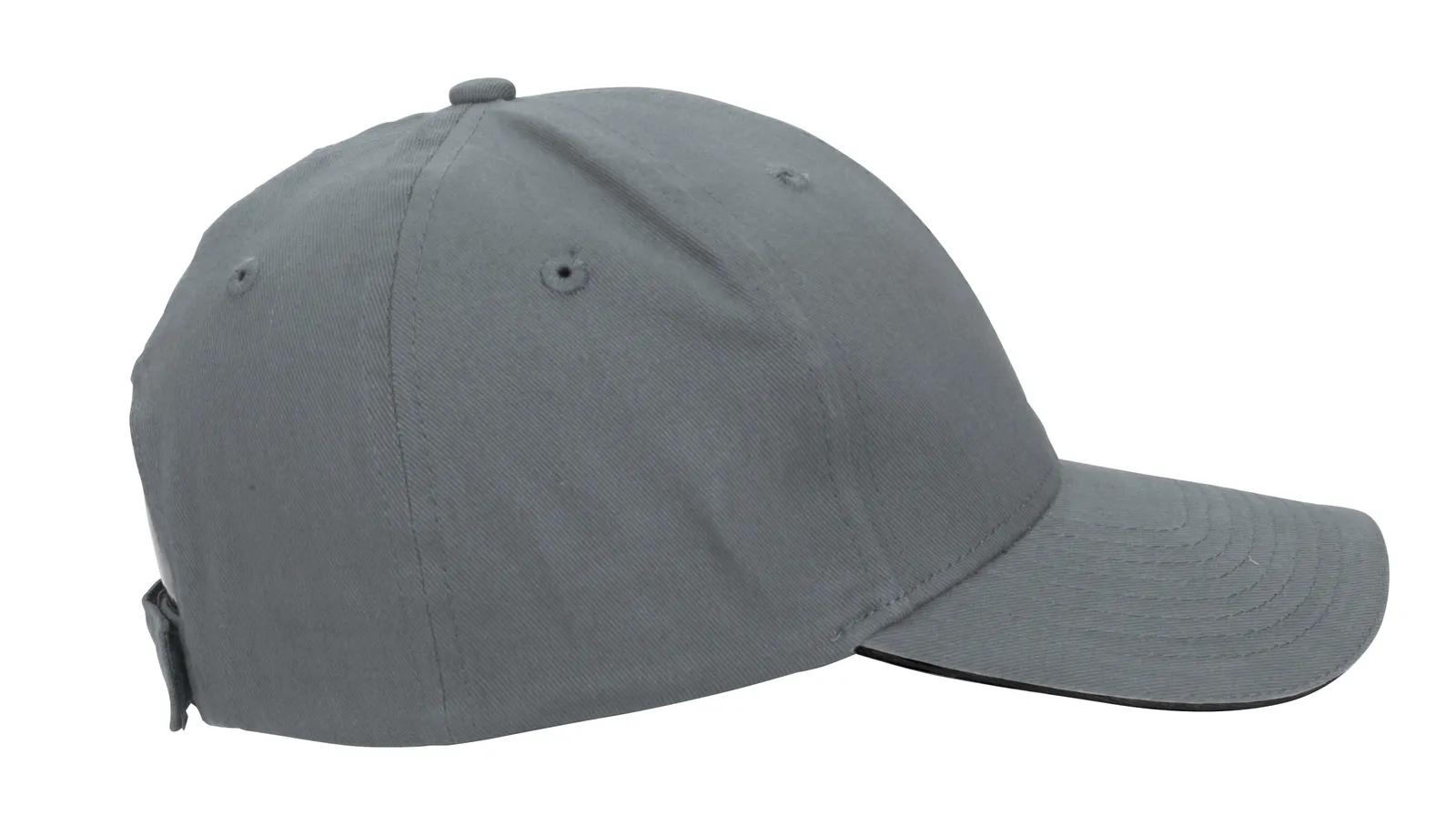 Custom Baseball Cap Sandwich Visor Brushed Cotton (One Size) - product view 5