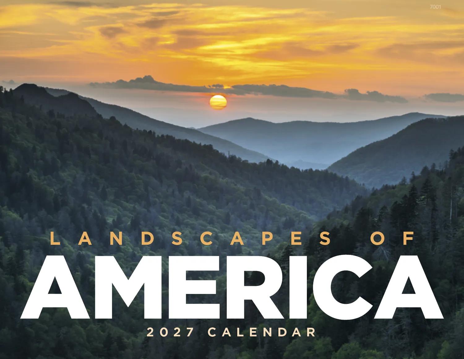 Landscapes America Window Calendar FSC Paper - 17.25 x 11 in - product view 2