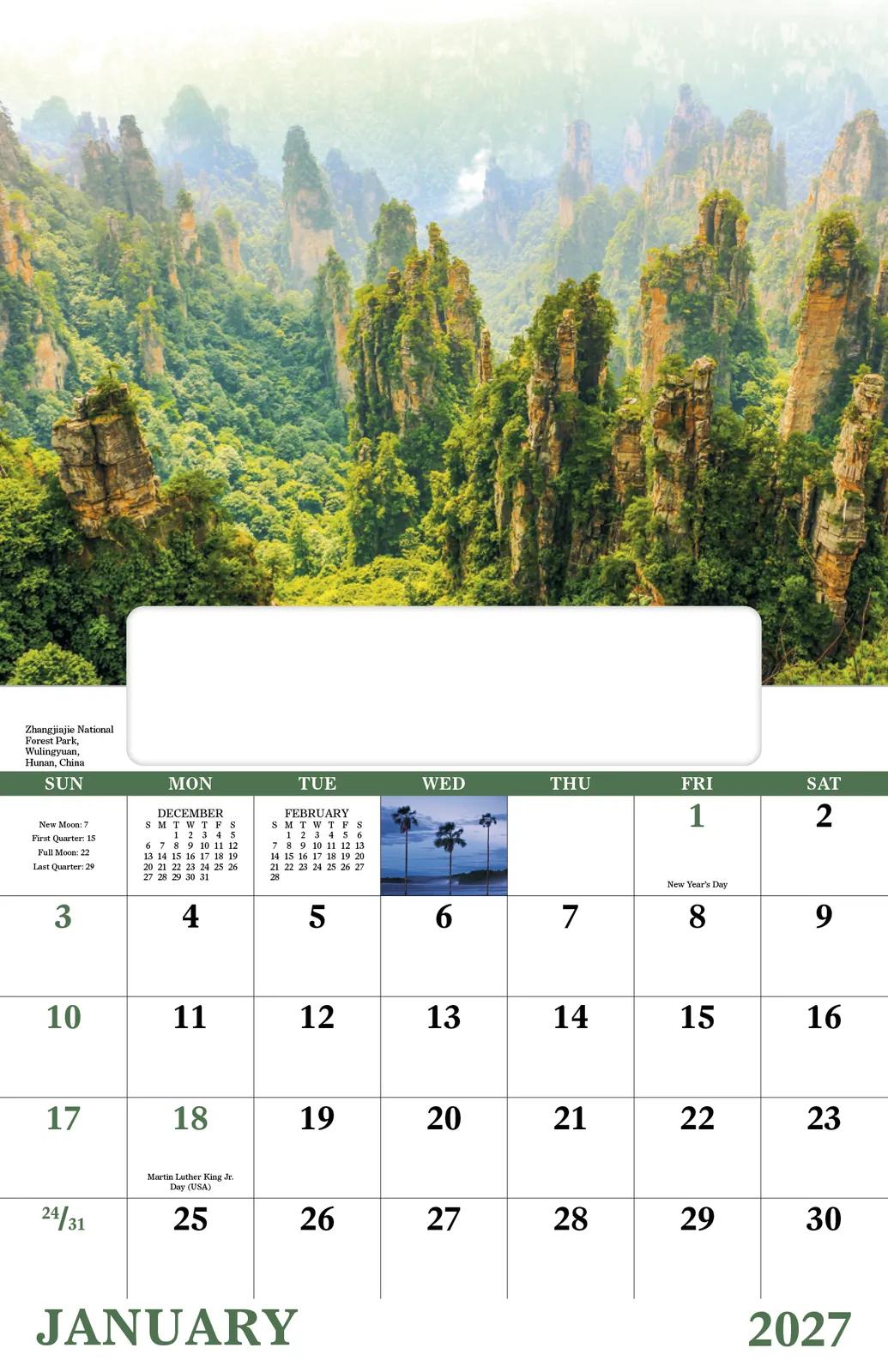 Glorious Getaways Window Calendar Travel FSC - 17.25 x 11 in - product view 4