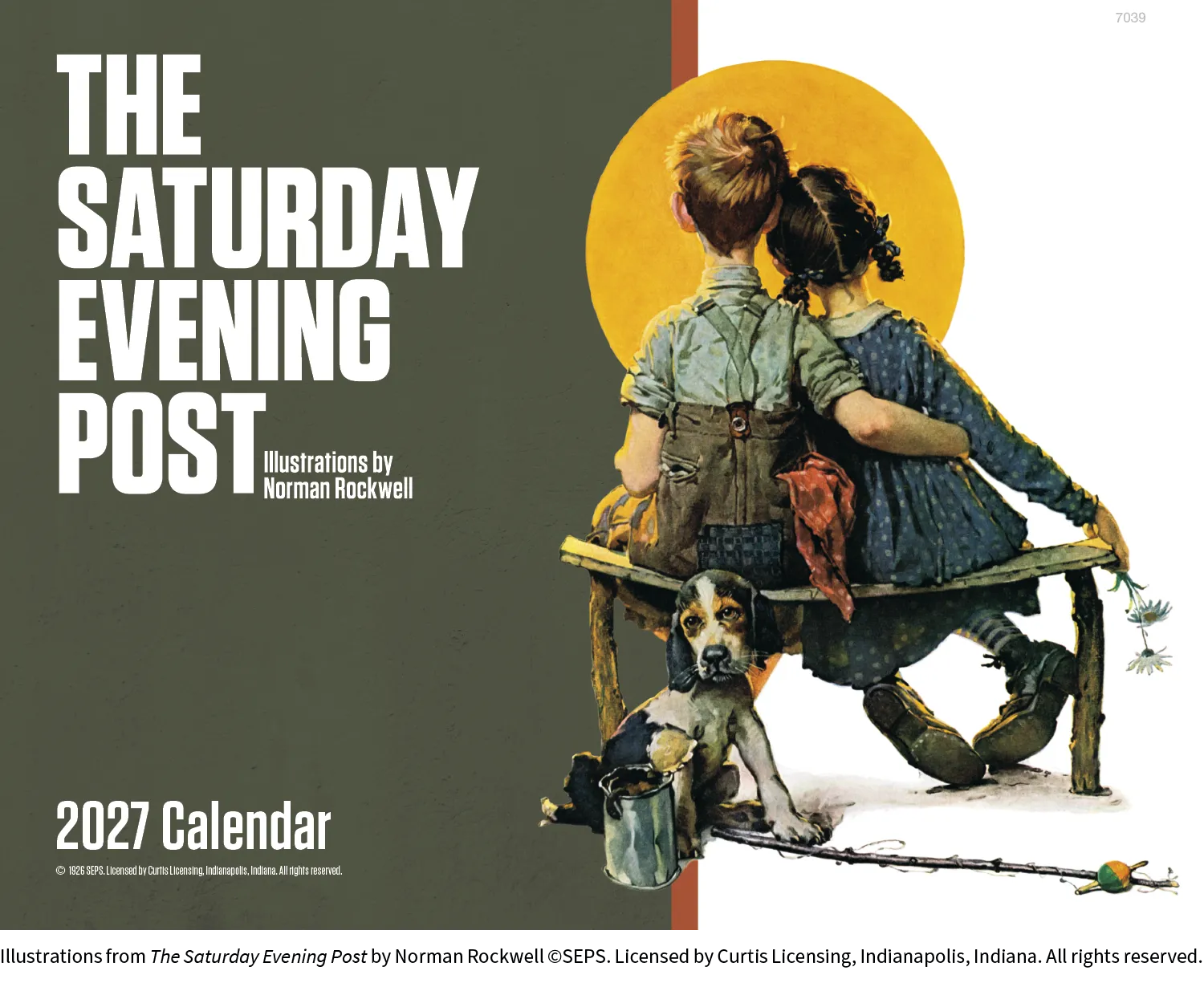 Norman Rockwell Window Calendar Saturday Evening Post - 17.25 x 11 in - product view 2