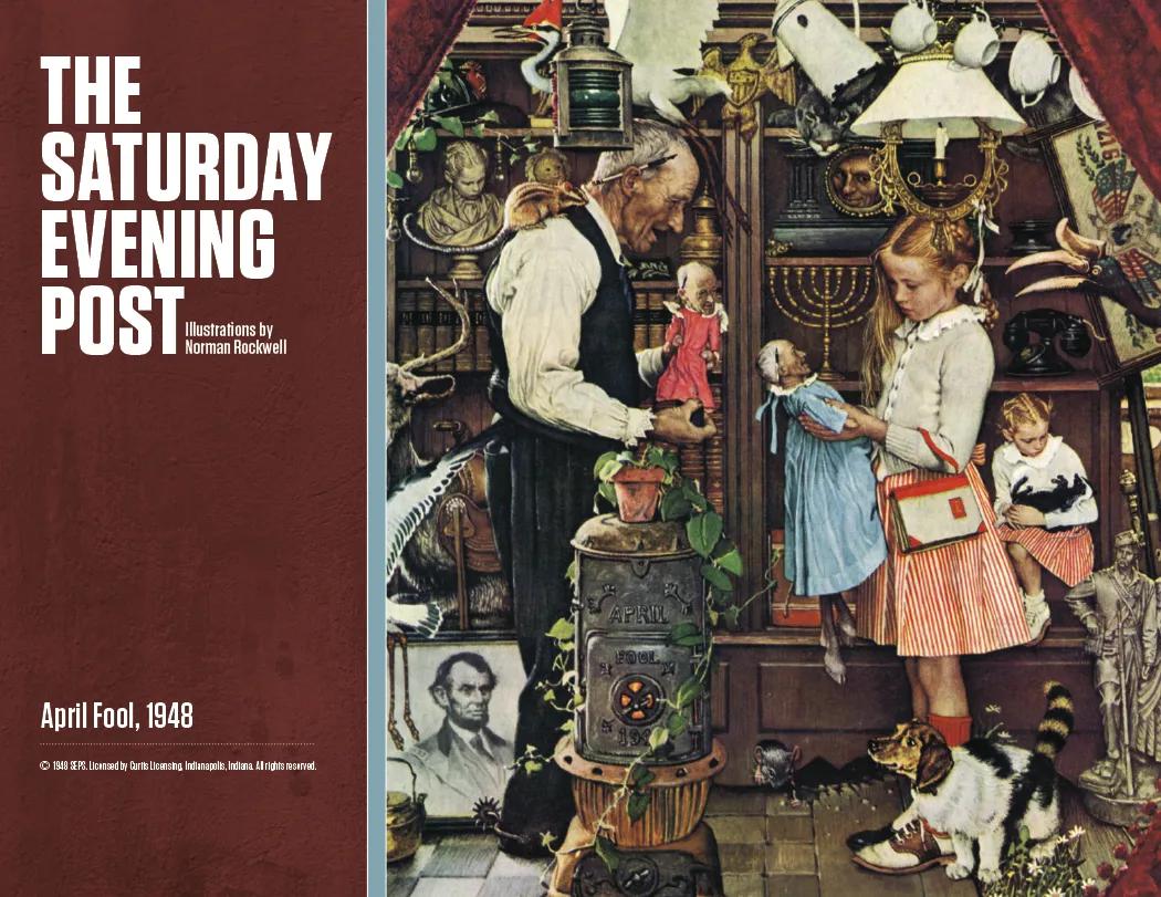 Norman Rockwell Window Calendar Saturday Evening Post - 17.25 x 11 in - product view 9