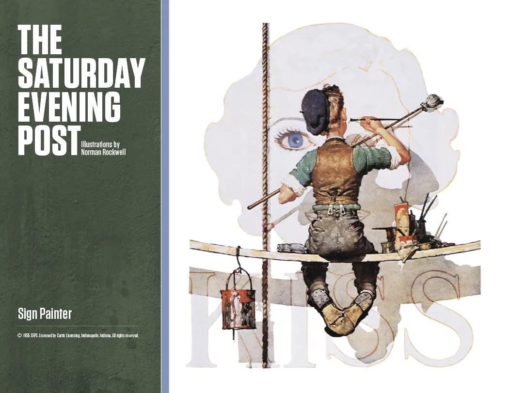 Norman Rockwell Window Calendar Saturday Evening Post - 17.25 x 11 in - product view 10